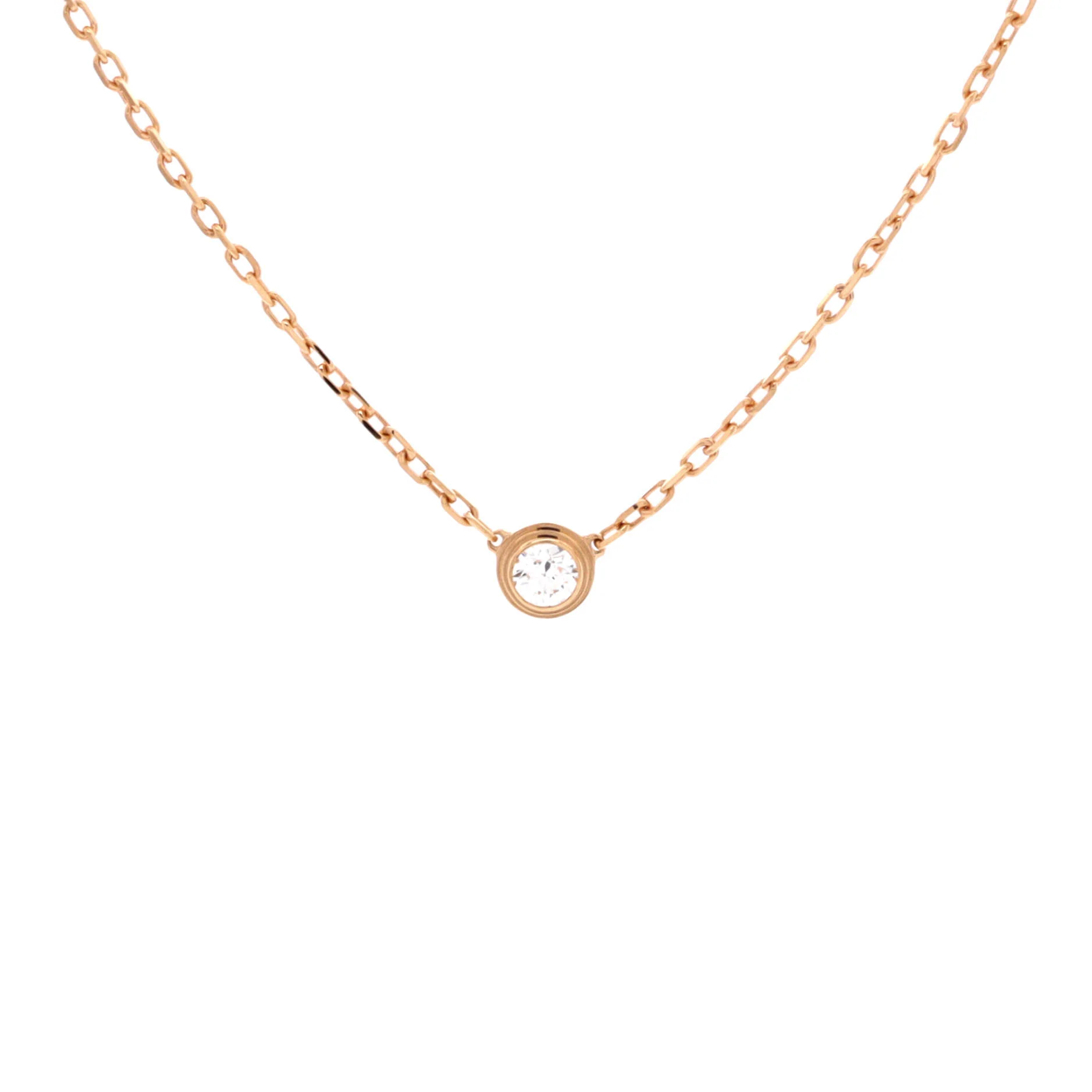 Cartier D'Amour Pendant Necklace 18K Rose Gold with Diamond Small