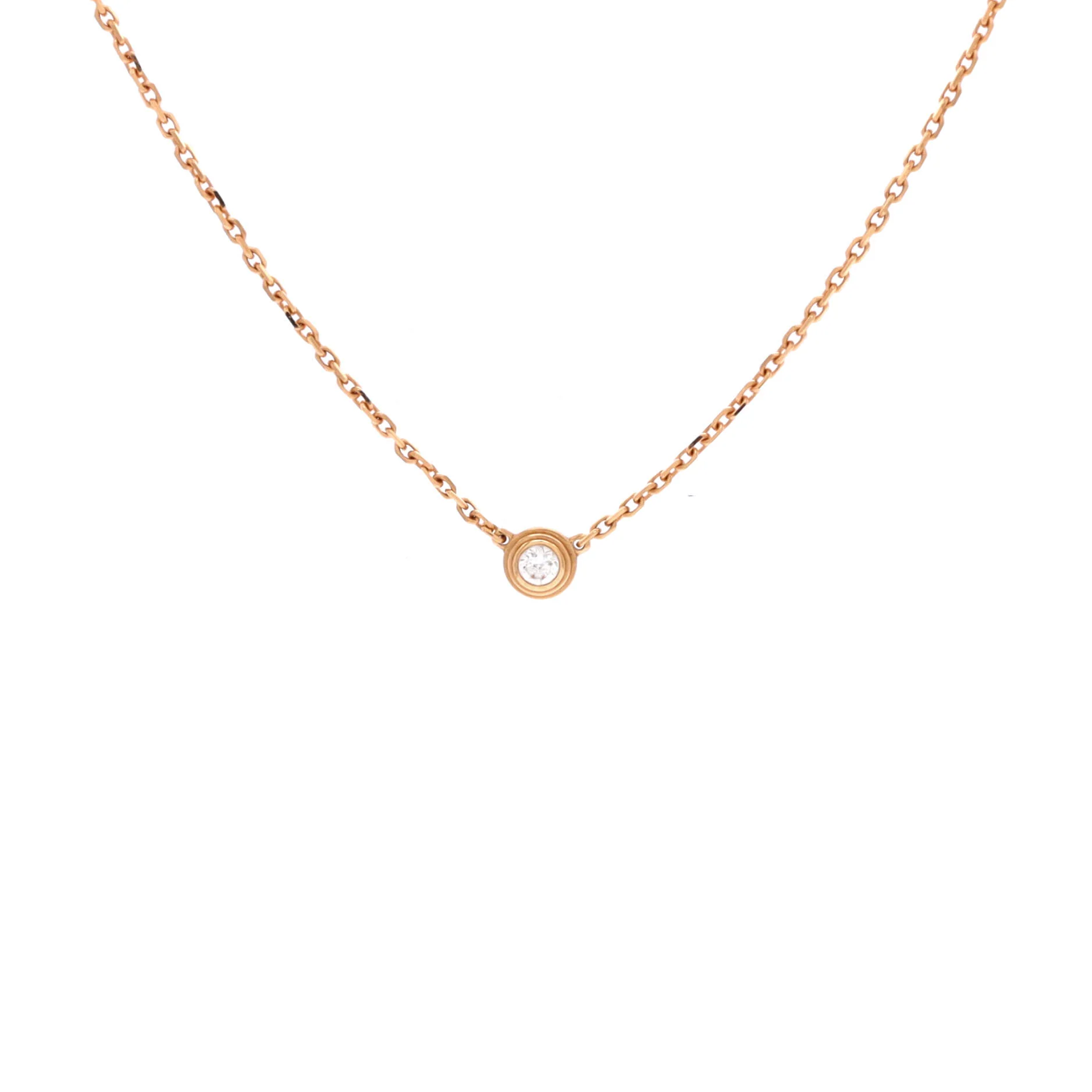 Cartier D'Amour Pendant Necklace 18K Rose Gold with Diamond XS
