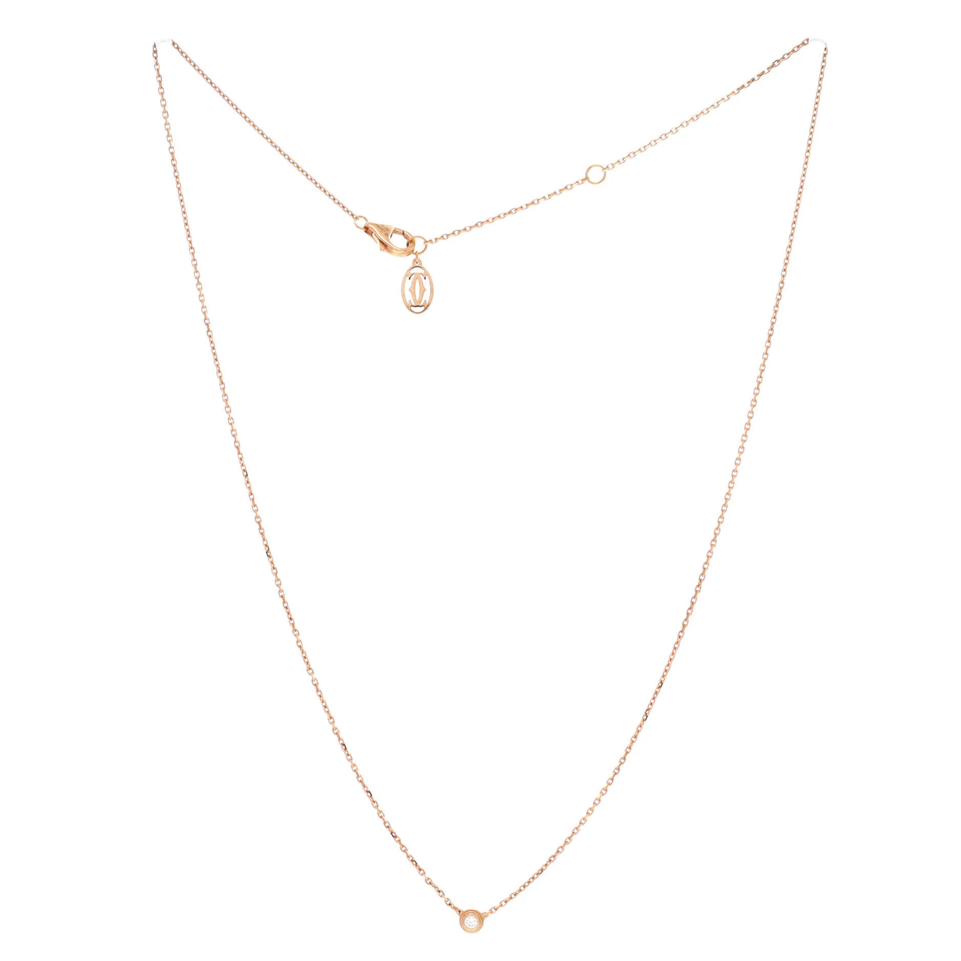 Cartier D'Amour Pendant Necklace 18K Rose Gold with Diamond XS - Image 2