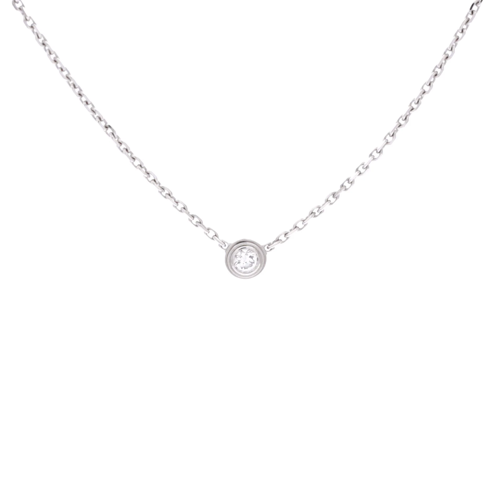 Cartier D'Amour Pendant Necklace 18K White Gold and Diamond XS