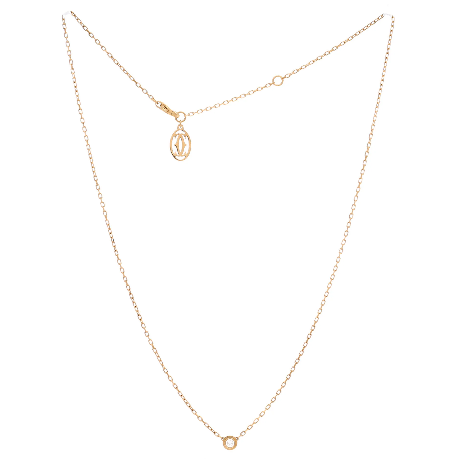 Cartier D'Amour Pendant Necklace 18K Yellow Gold and Diamond Small - Image 2