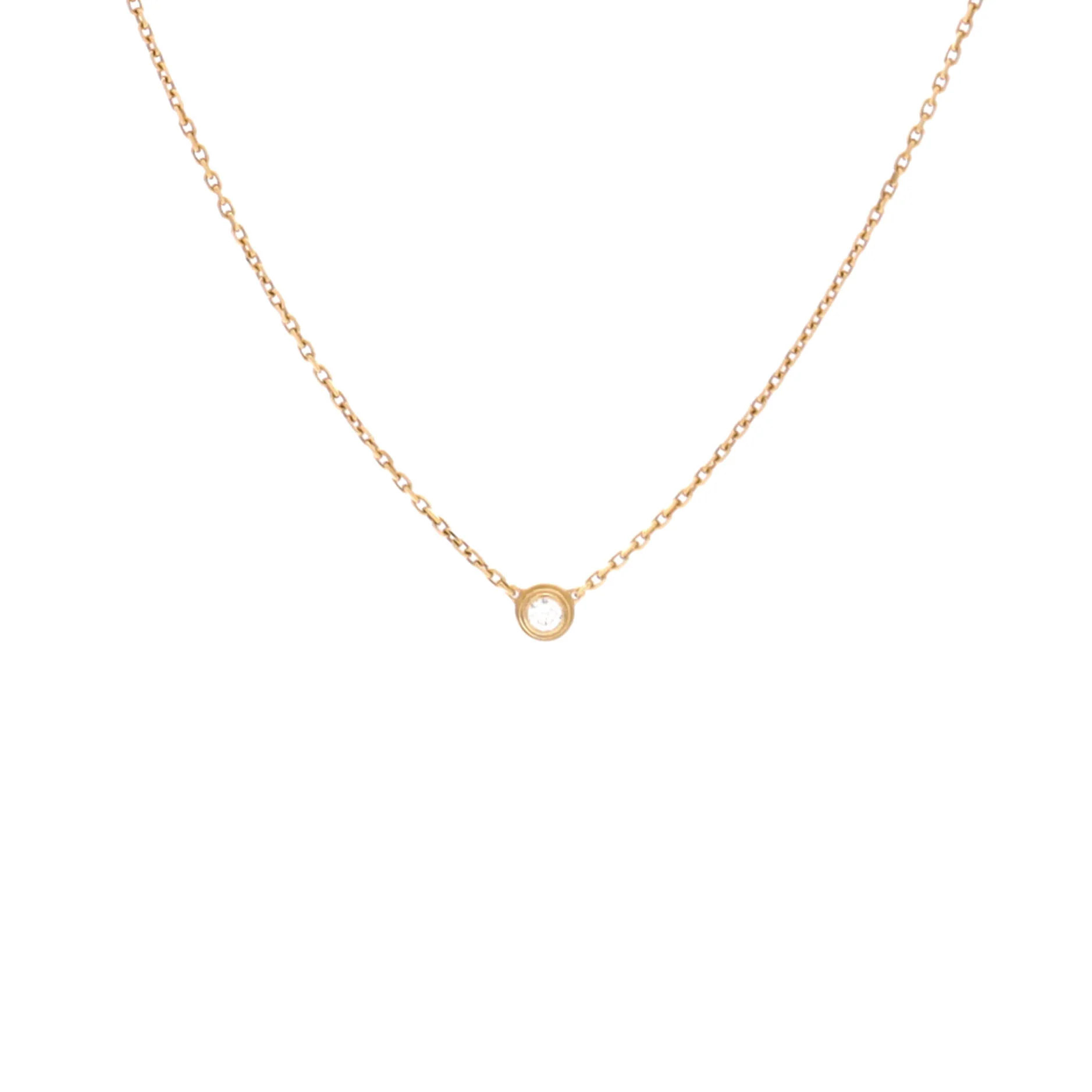Cartier D'Amour Pendant Necklace 18K Yellow Gold and Diamond XS