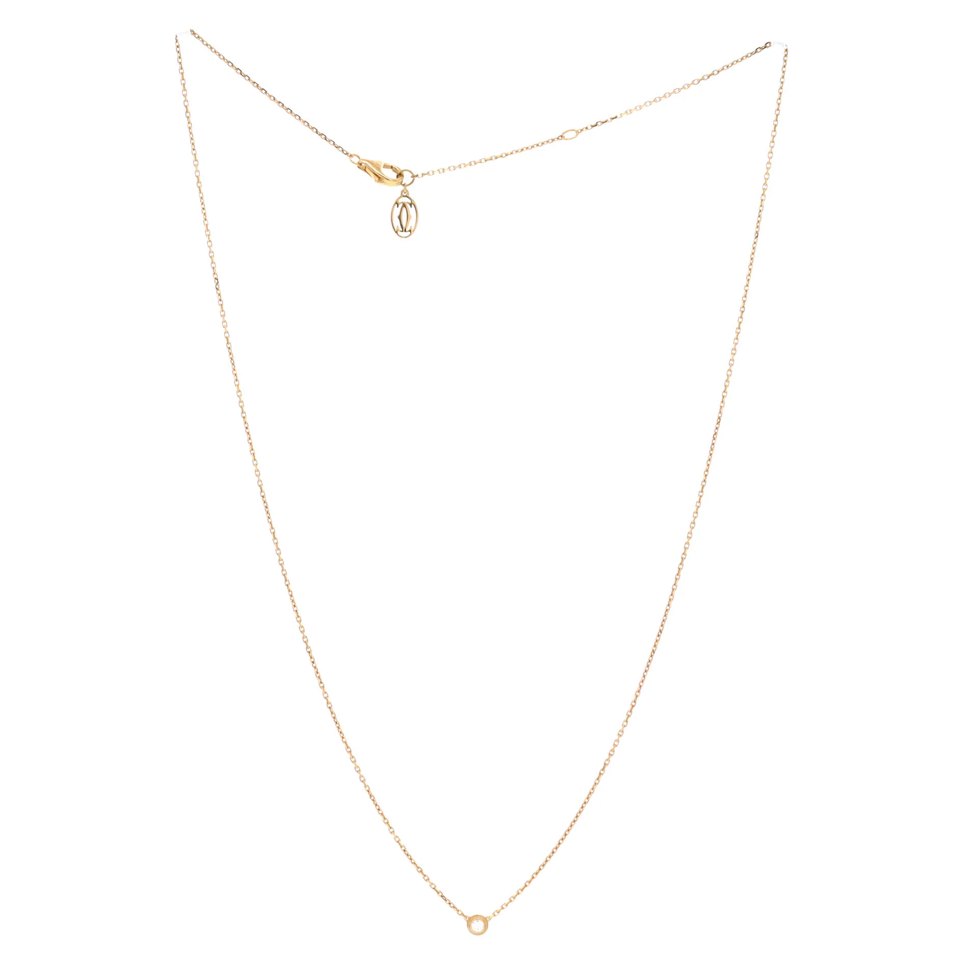 Cartier D'Amour Pendant Necklace 18K Yellow Gold and Diamond XS - Image 2