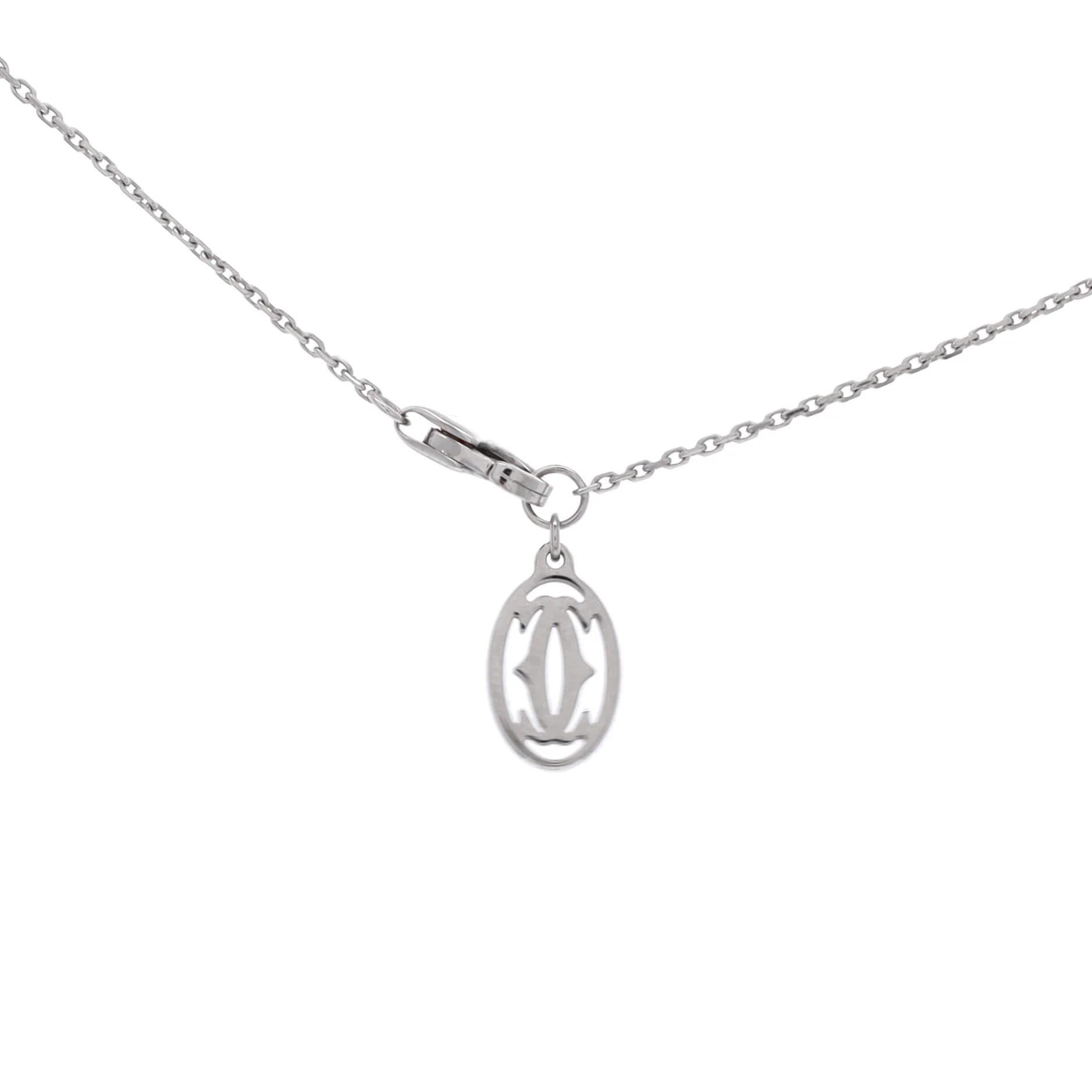 Cross Pendant Necklace 18K White Gold with Diamonds - Image 4
