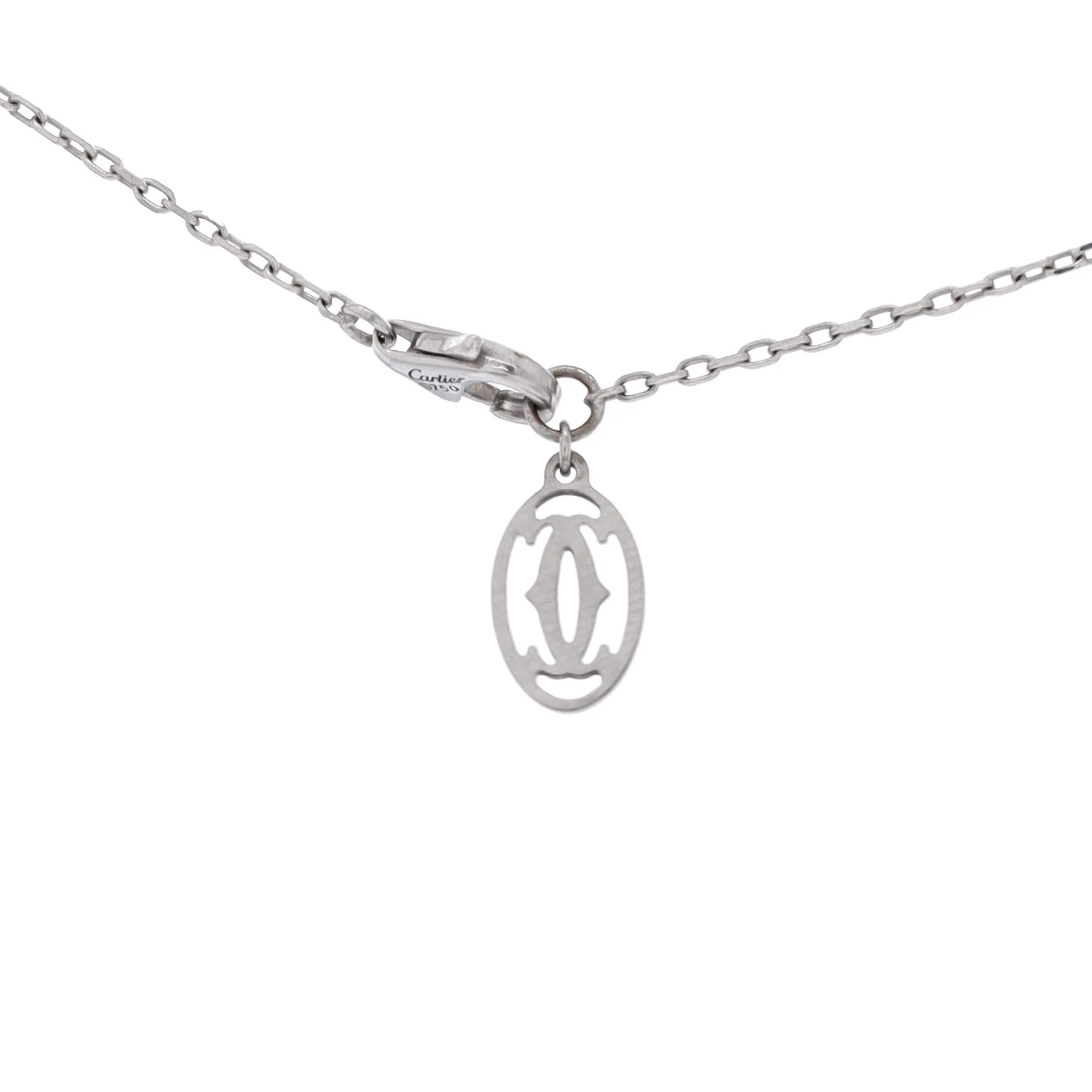 D'Amour Heart Pendant Necklace 18K White Gold with Diamond - Image 3