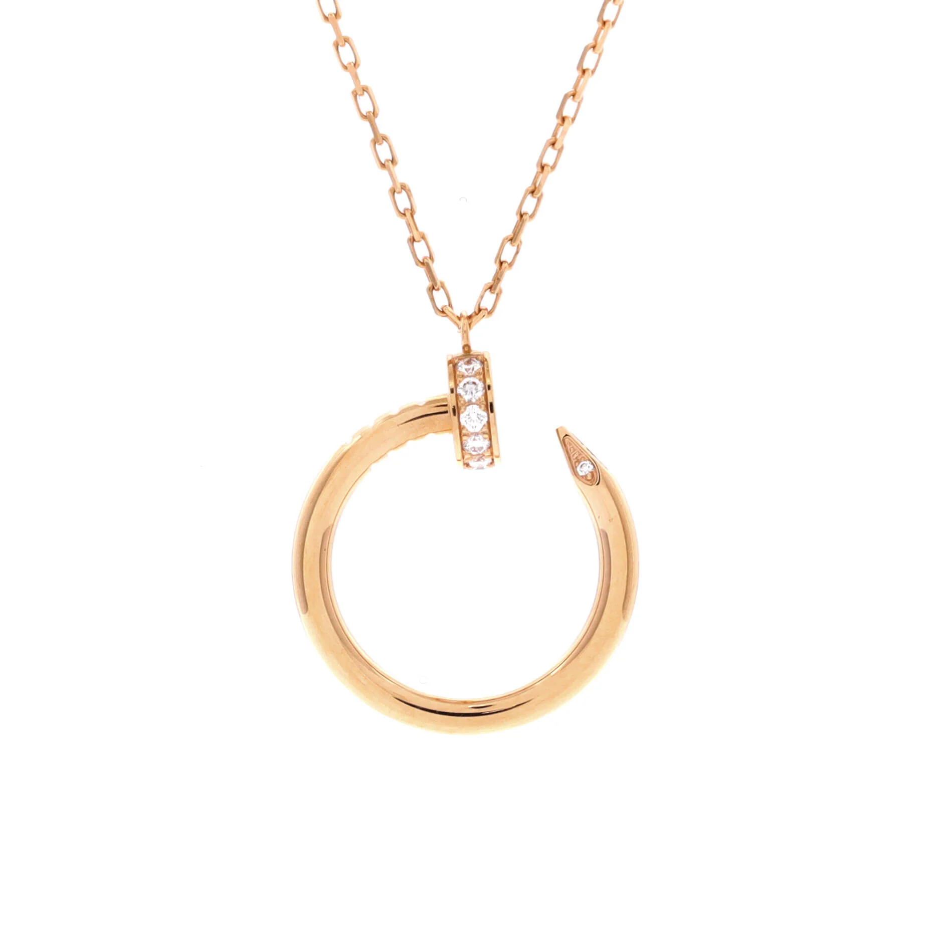 Juste un Clou Pendant Necklace 18K Rose Gold with Diamonds