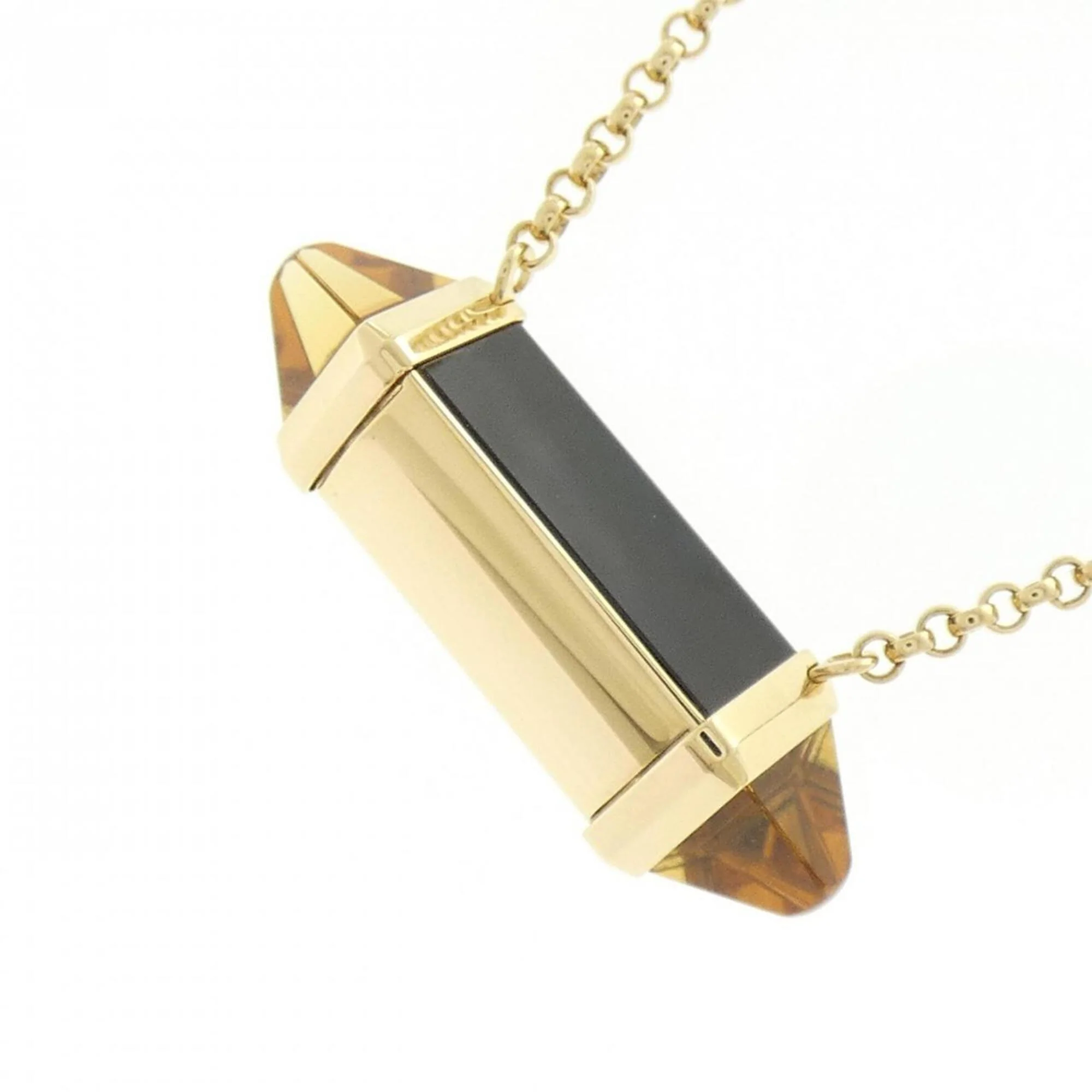 Les Berlingos Pendant Necklace 18K Yellow Gold with Citrine and Onyx - Image 4