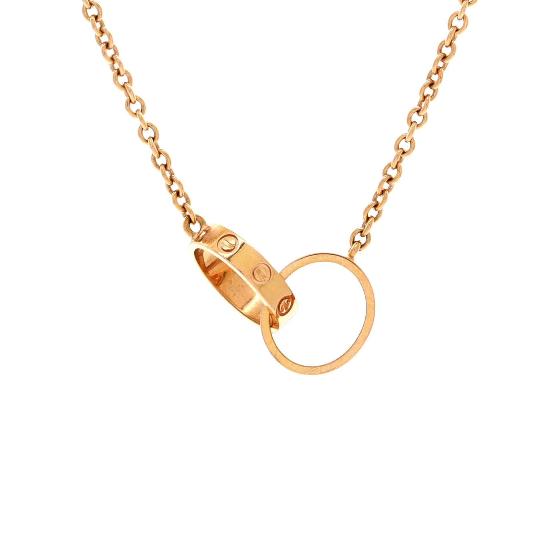 Love Interlocking Necklace 18K Rose Gold