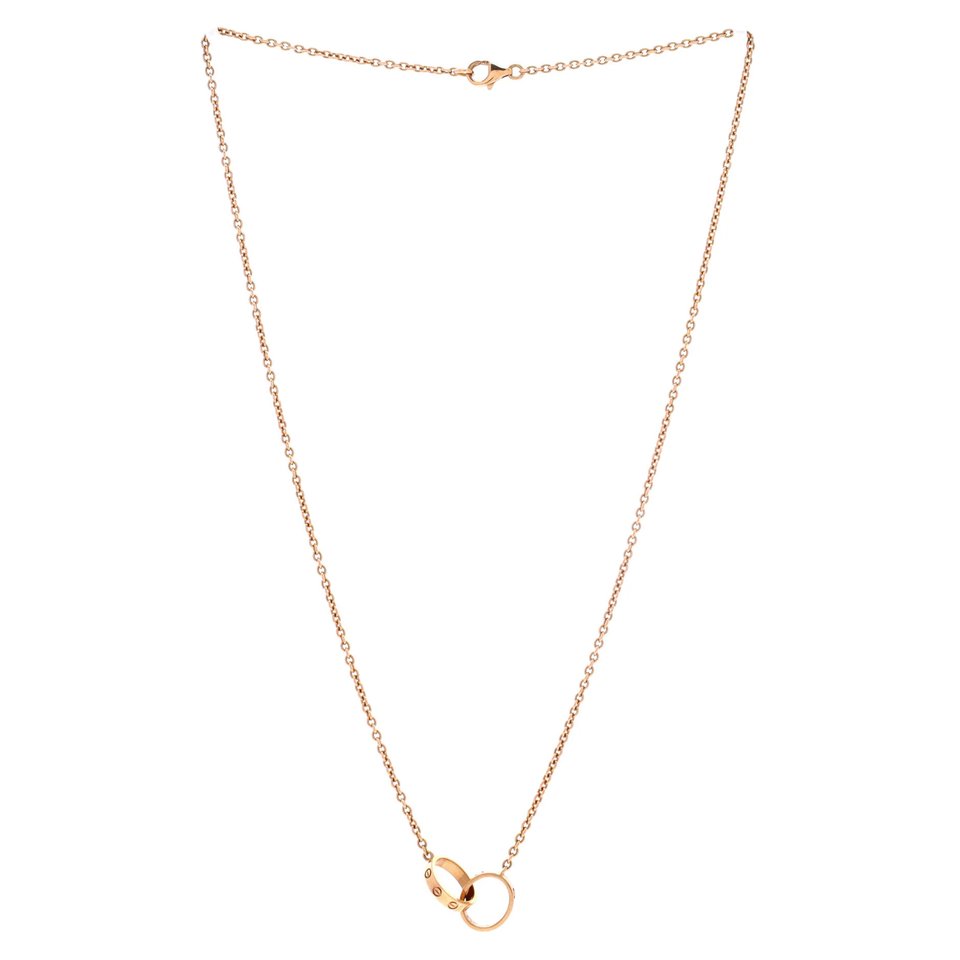 Love Interlocking Necklace 18K Rose Gold - Image 2