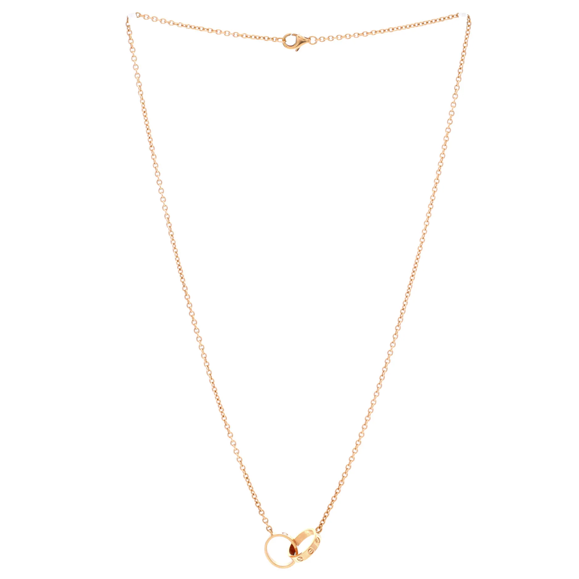 Love Interlocking Necklace 18K Rose Gold - Image 3