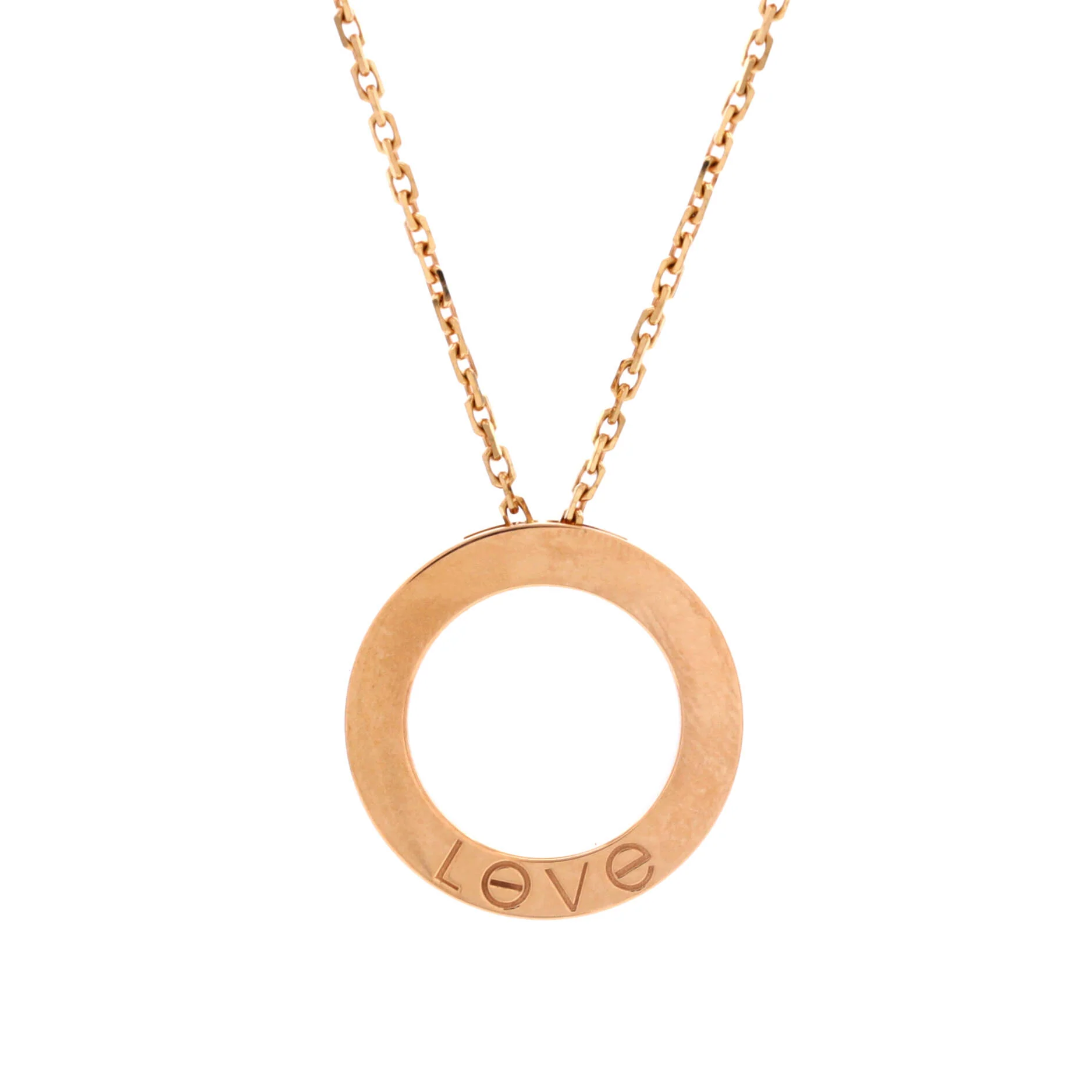 Love Pendant Necklace 18K Rose Gold