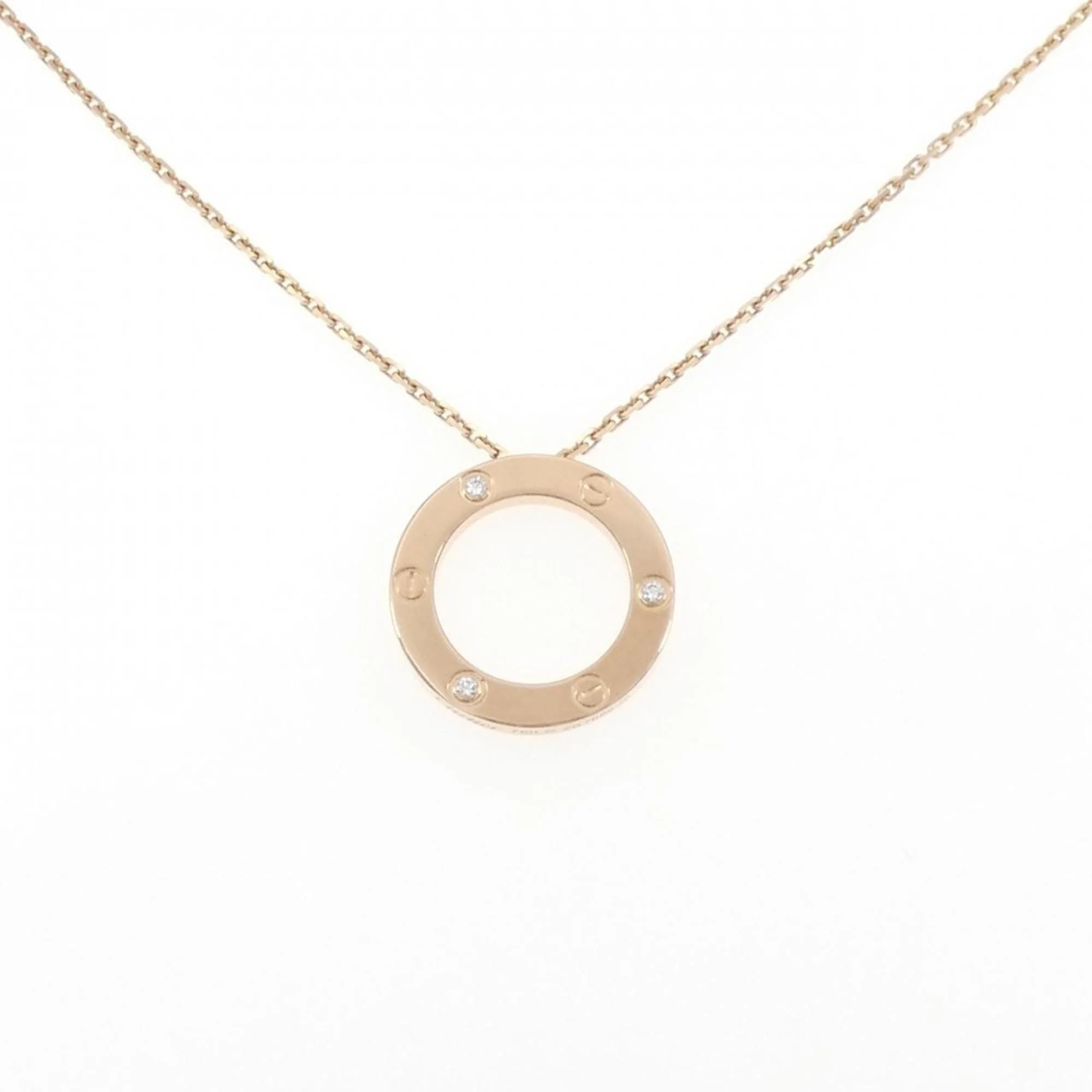 Love Pendant Necklace 18K Rose Gold with Diamond