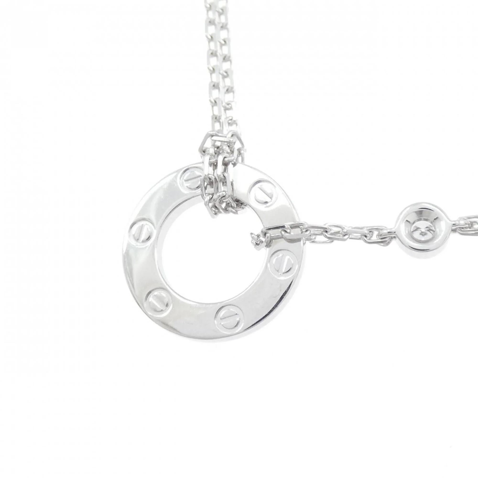 Love Pendant Necklace 18K White Gold with Diamond - Image 4
