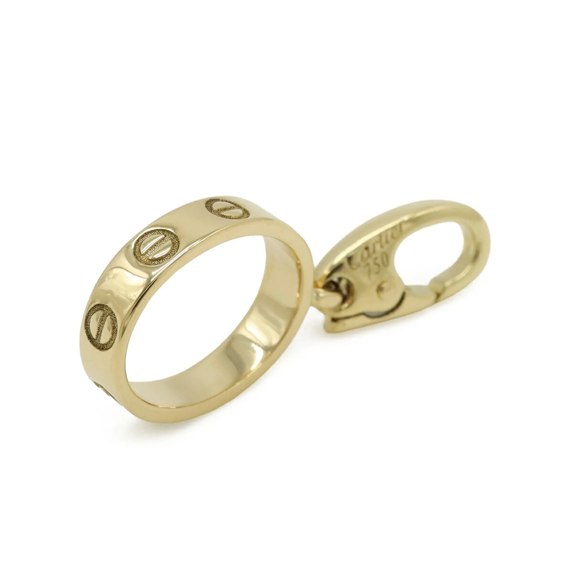 Love Pendant Necklace 18K Yellow Gold - Image 4