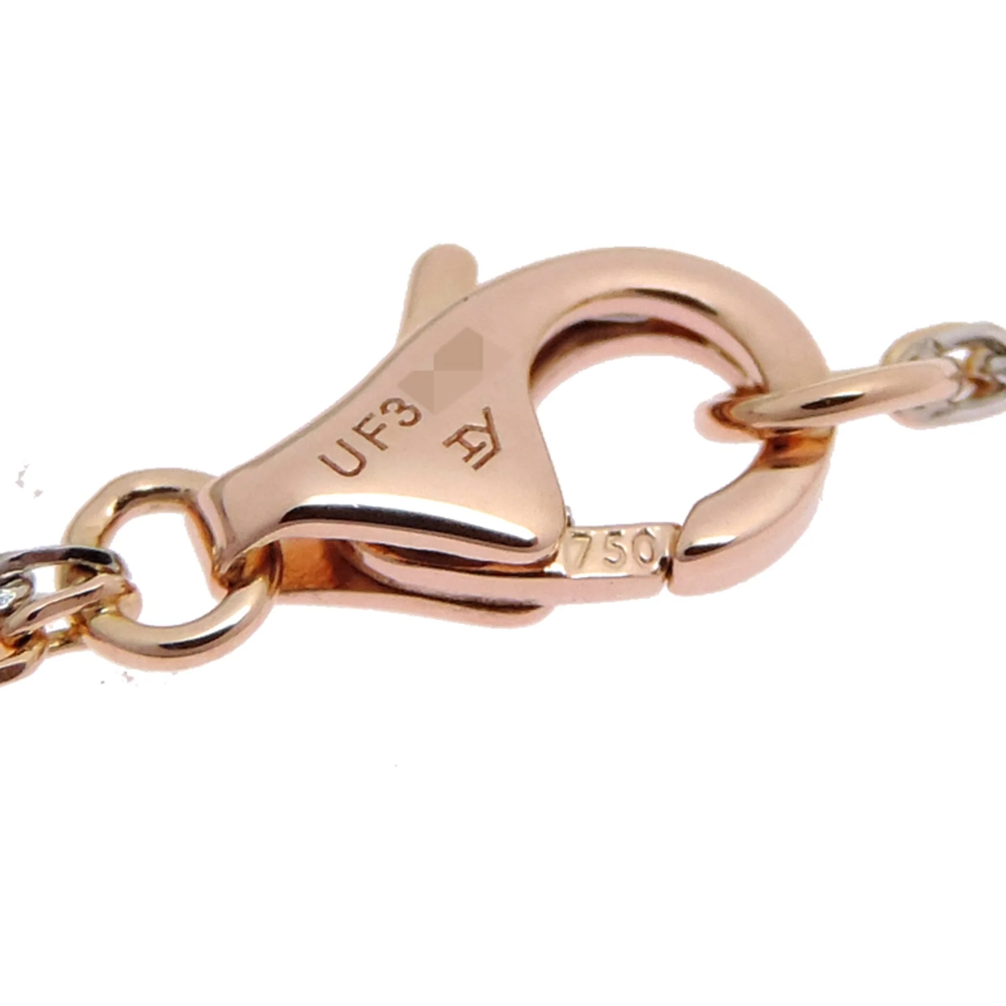 Pendant Necklace 18K Rose Gold and 18K White Gold with Diamond - Image 7