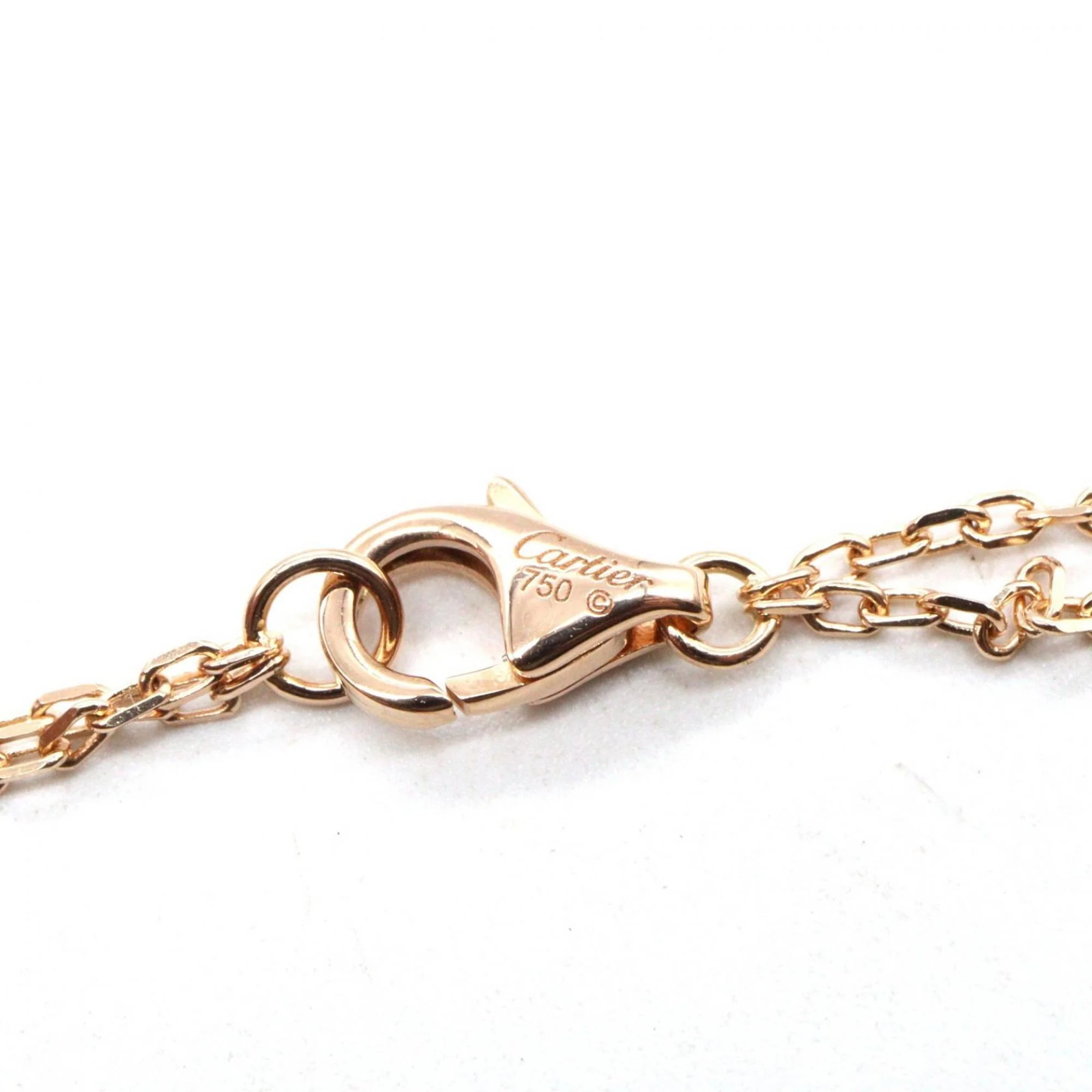 Pendant Necklace 18K Rose Gold with Diamonds and Sapphires - Image 3