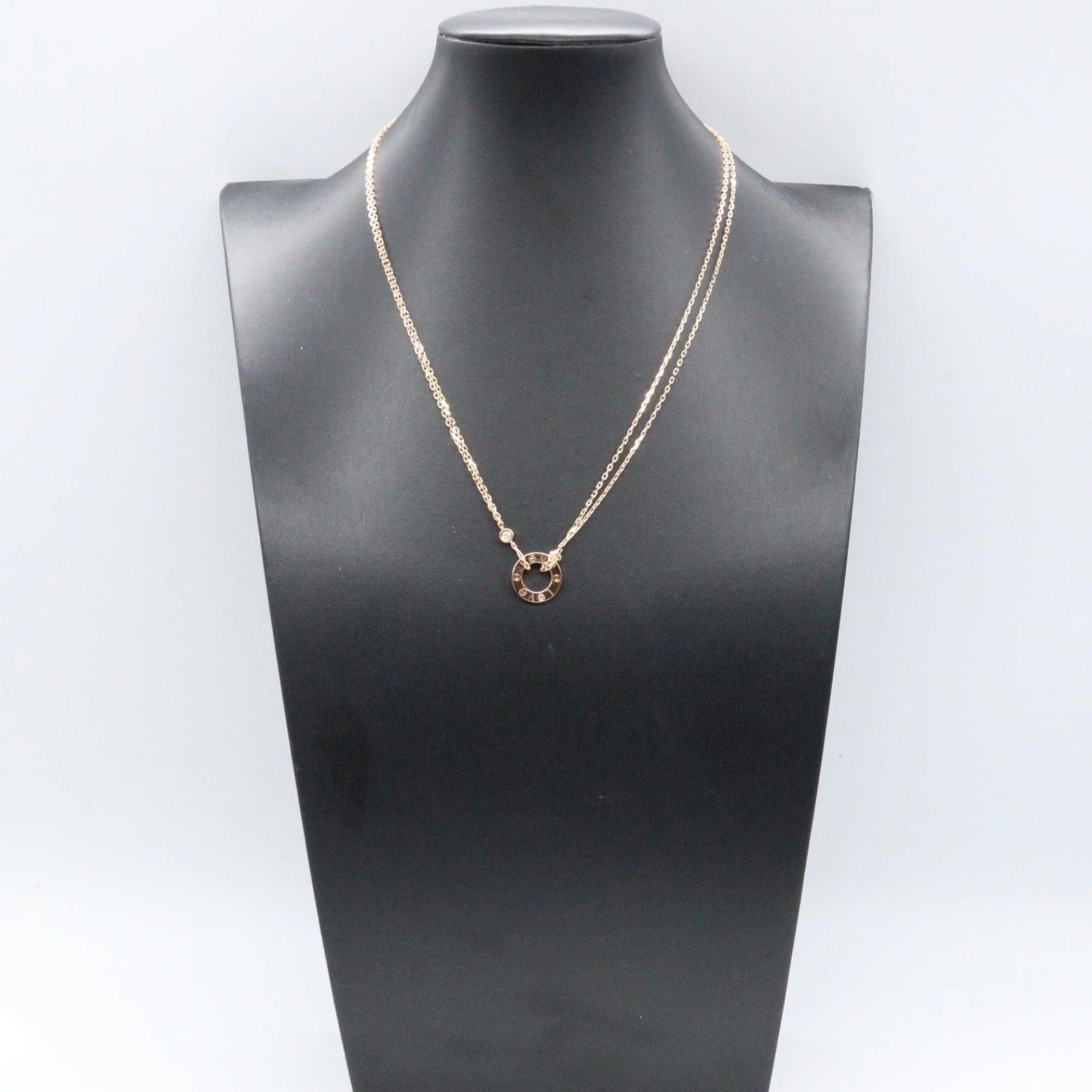 Pendant Necklace 18K Rose Gold with Diamonds and Sapphires - Image 6