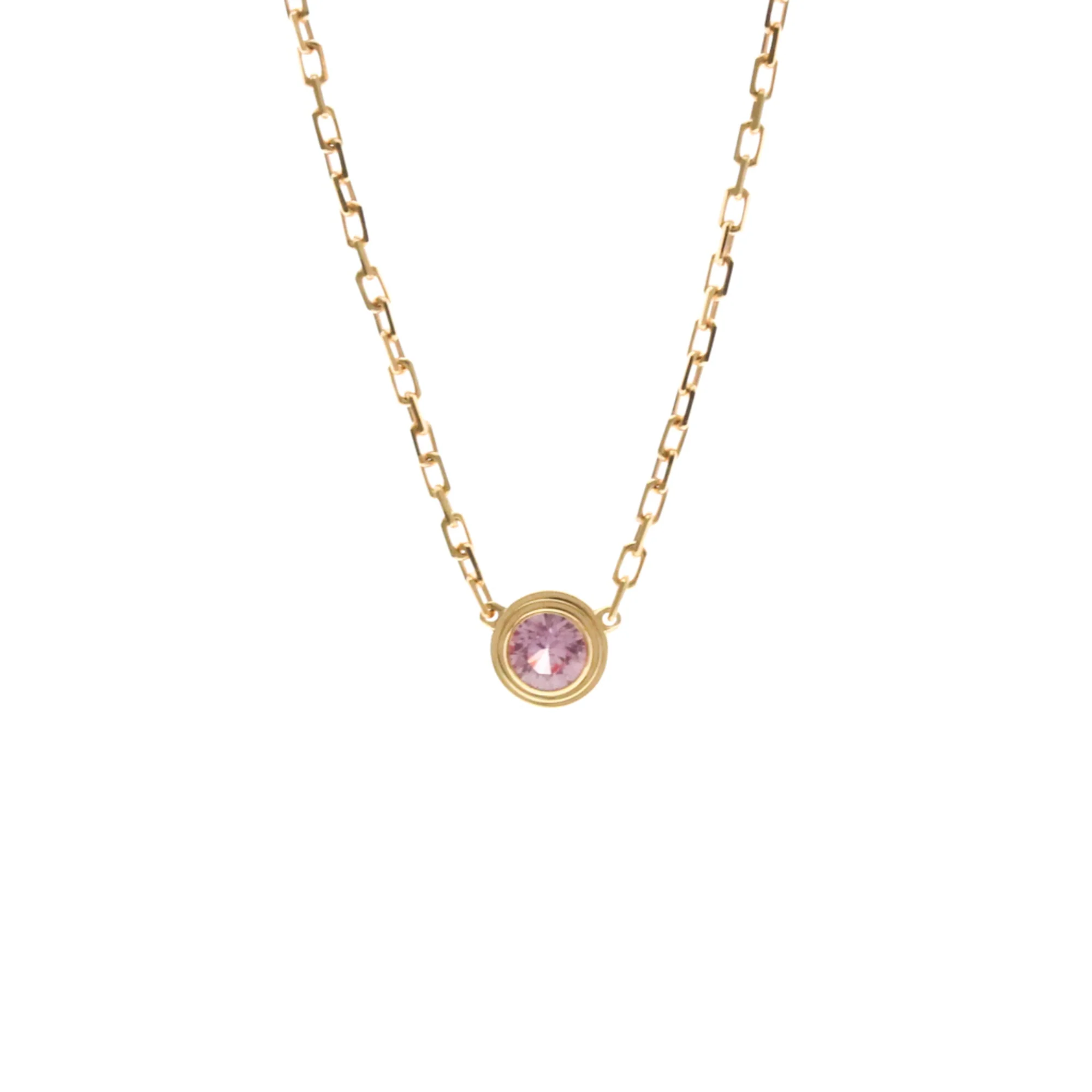 Pendant Necklace 18K Rose Gold With Sapphire