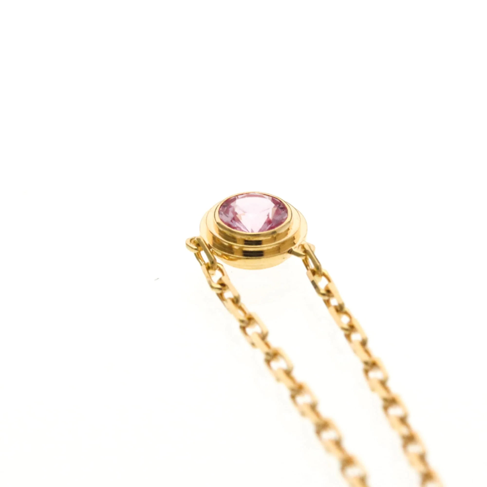 Pendant Necklace 18K Rose Gold With Sapphire - Image 6