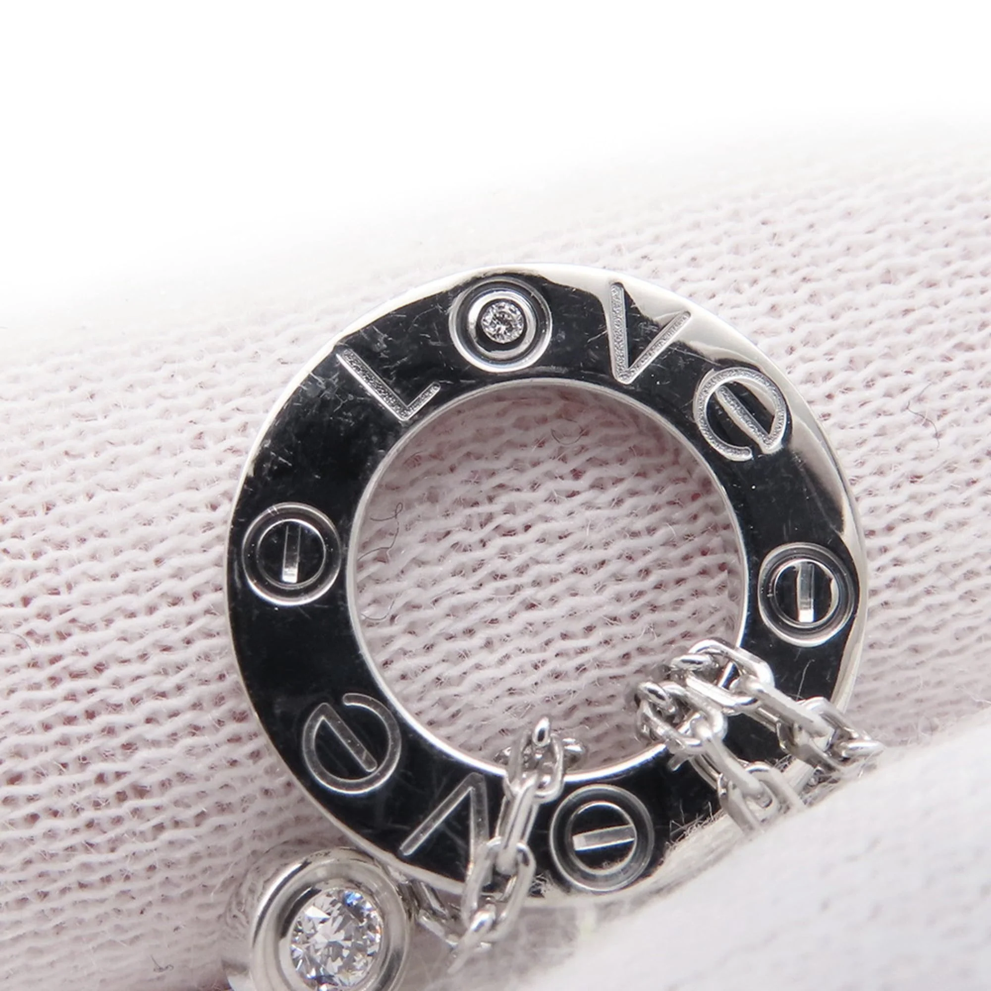 Pendant Necklace 18K White Gold with Diamond - Image 6