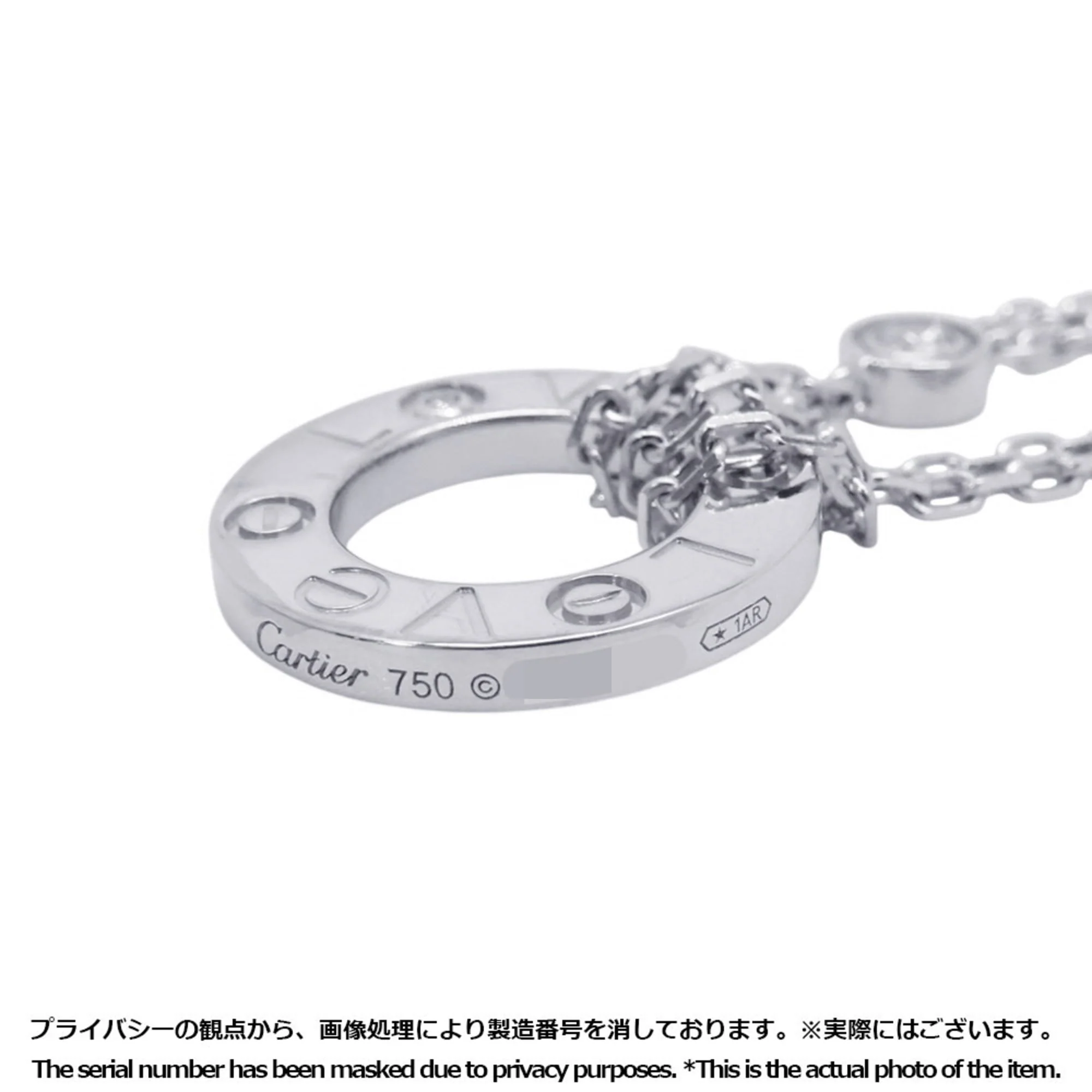 Pendant Necklace 18K White Gold with Diamond - Image 9