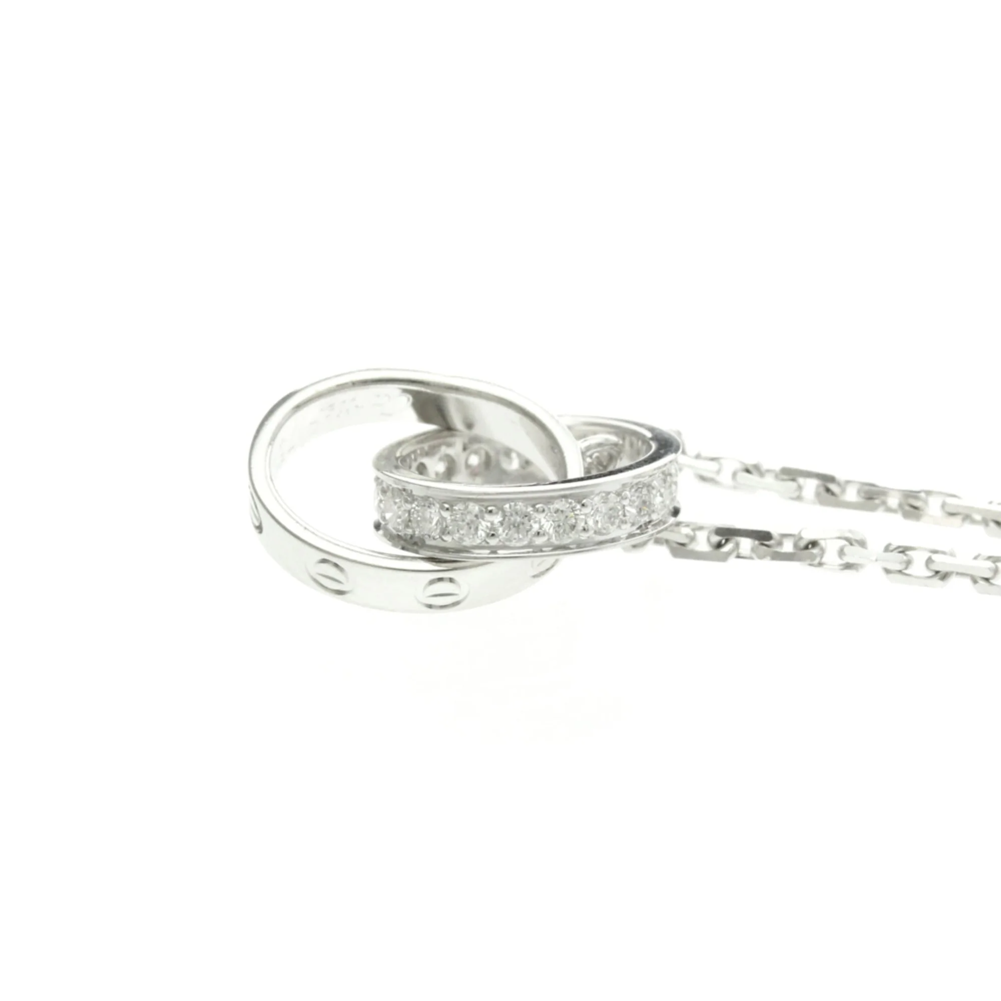 Pendant Necklace 18K White Gold with Diamond - Image 2