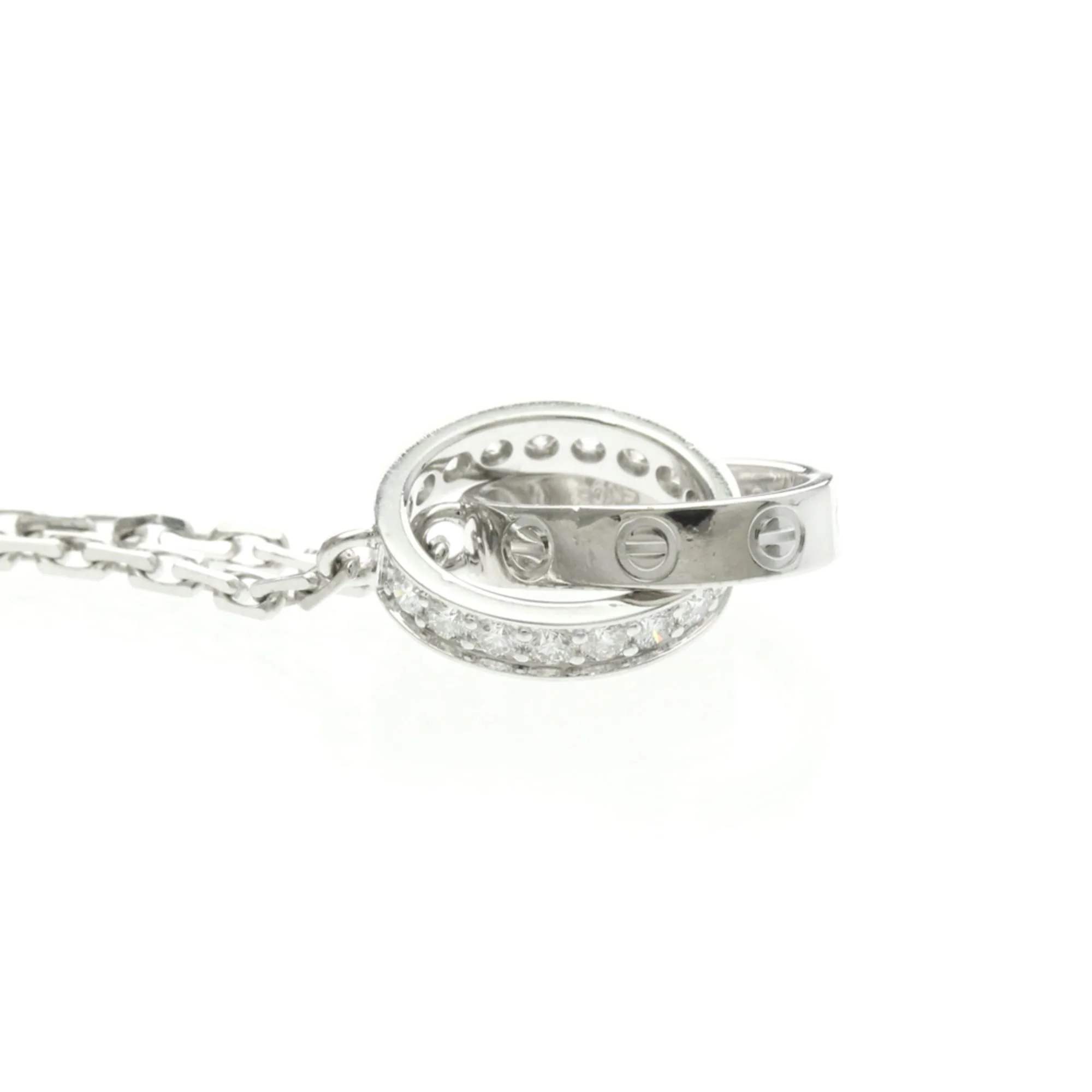 Pendant Necklace 18K White Gold with Diamond - Image 4