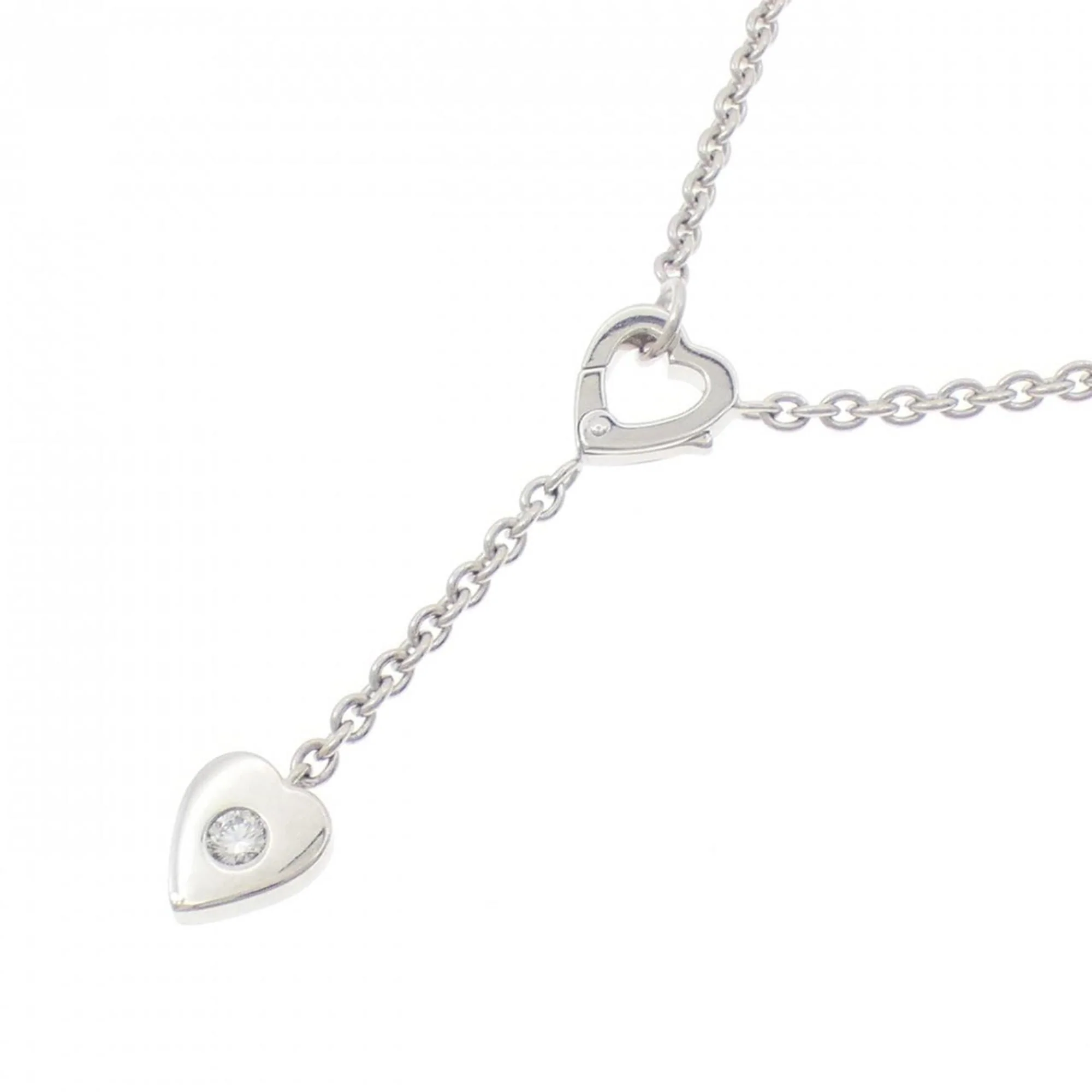 Pendant Necklace 18K White Gold with Diamond - Image 3