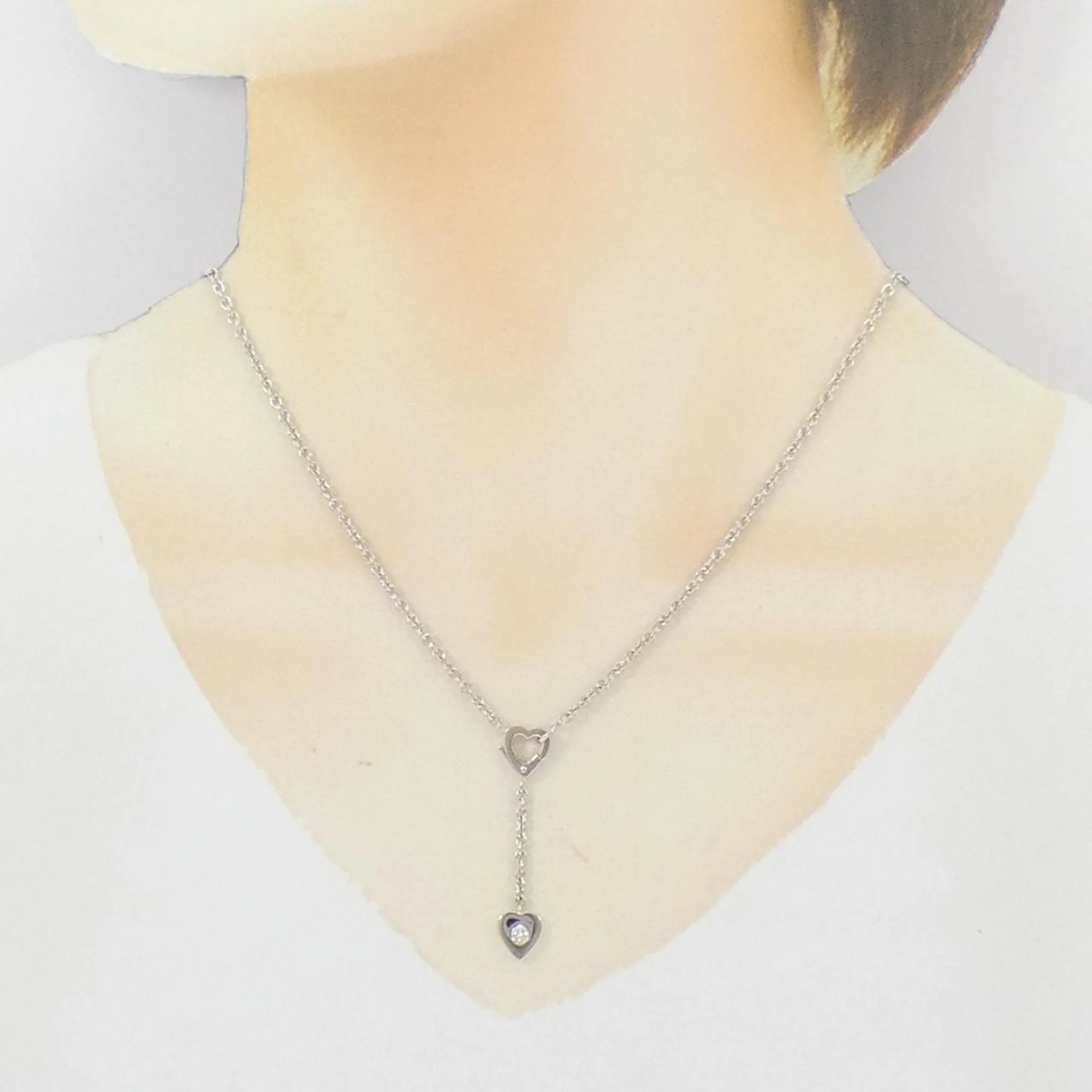 Pendant Necklace 18K White Gold with Diamond - Image 6