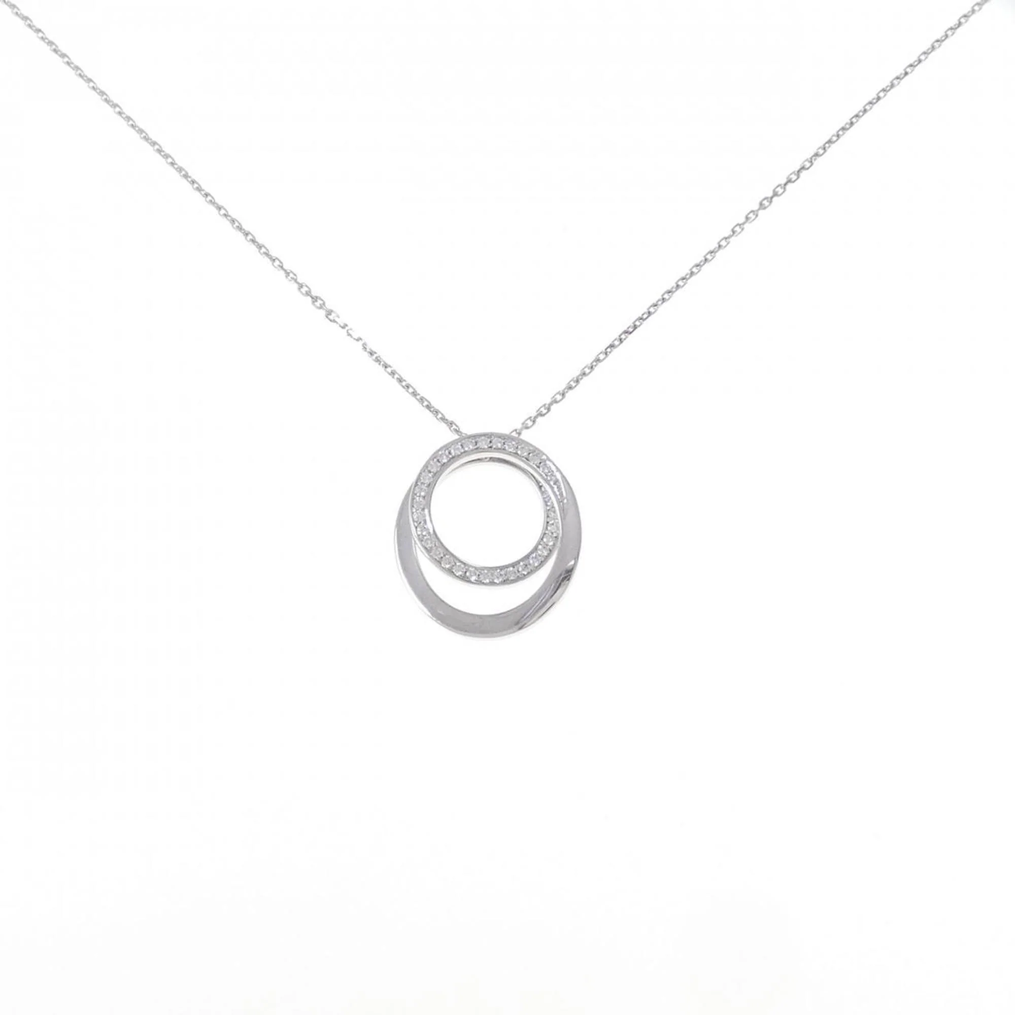 Pendant Necklace 18K White Gold With Diamond