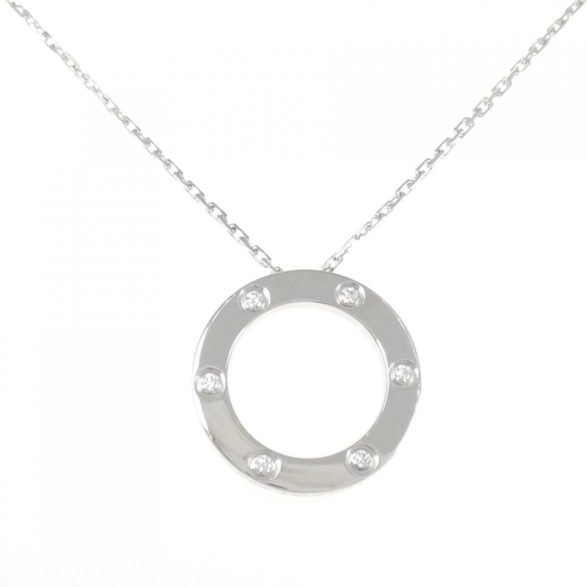Pendant Necklace 18K White Gold with Diamond