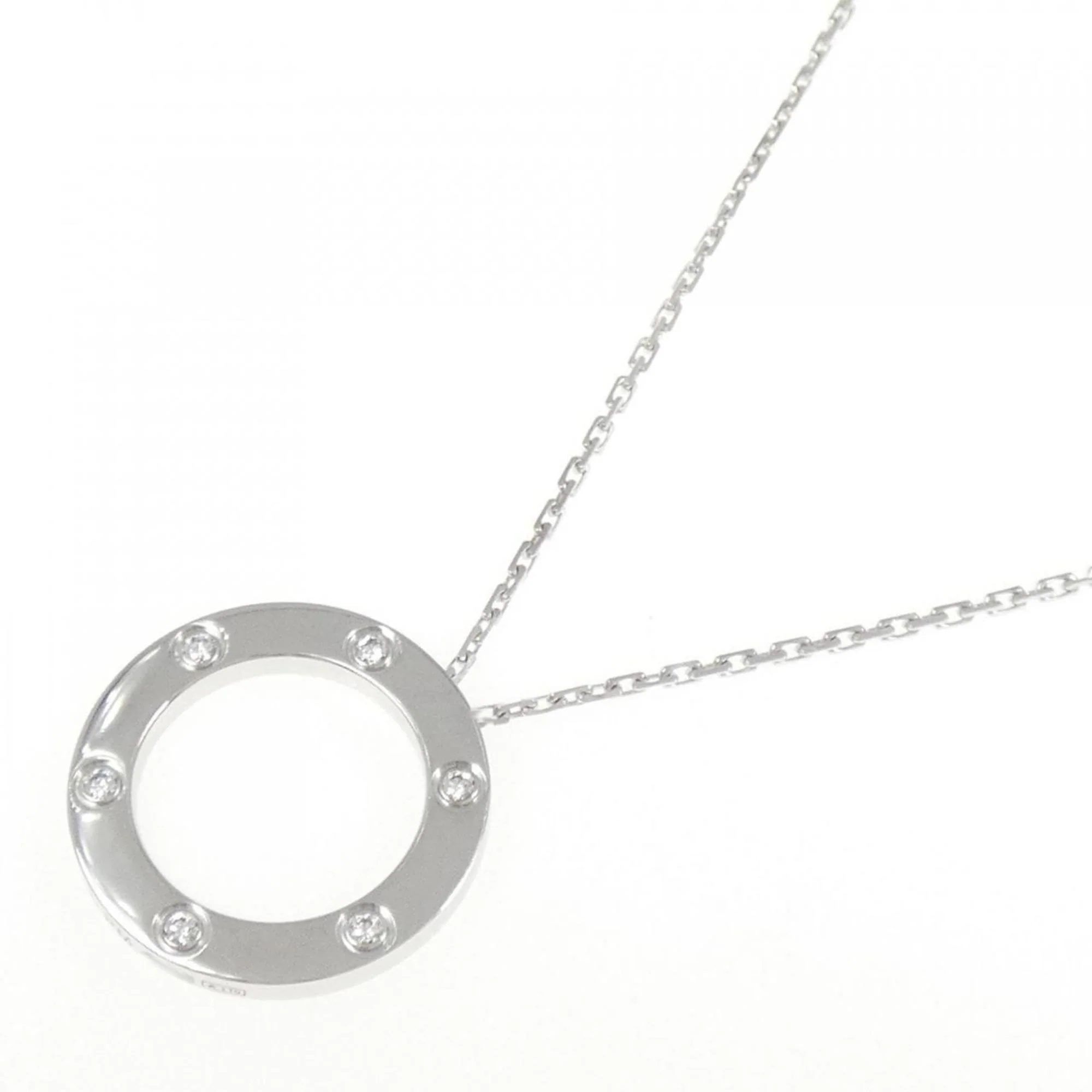 Pendant Necklace 18K White Gold with Diamond - Image 2