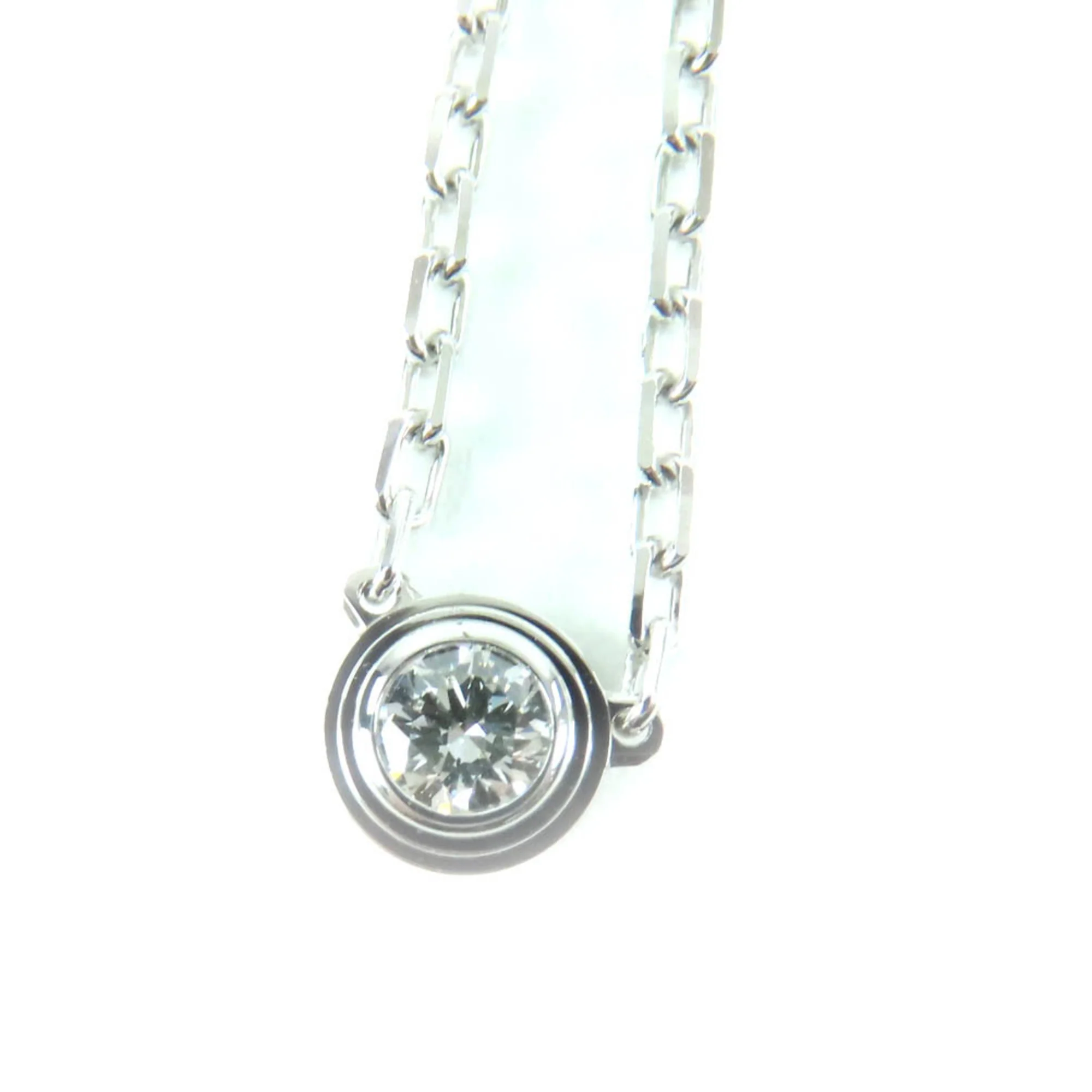 Pendant Necklace 18K White Gold With Diamond