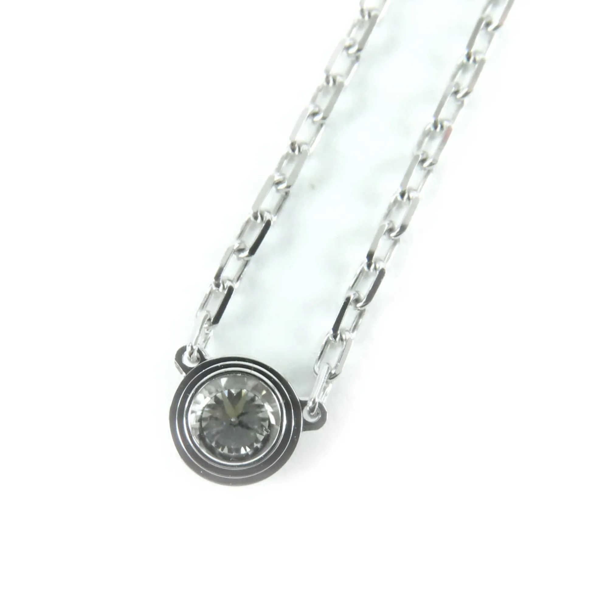 Pendant Necklace 18K White Gold With Diamond - Image 2