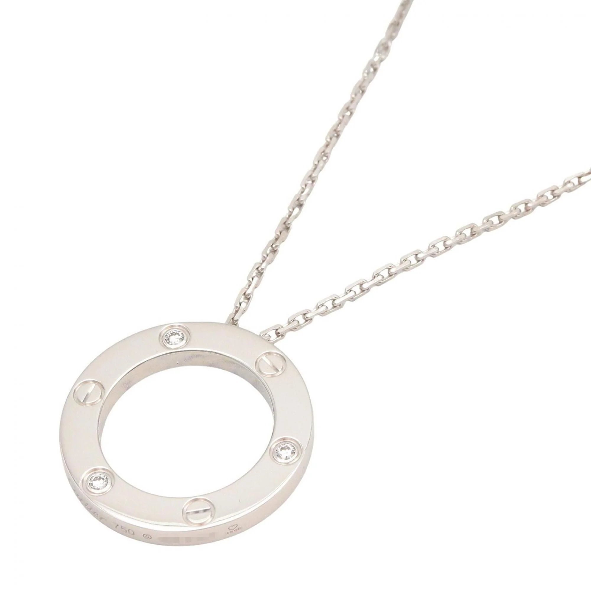 Pendant Necklace 18K White Gold with Diamond