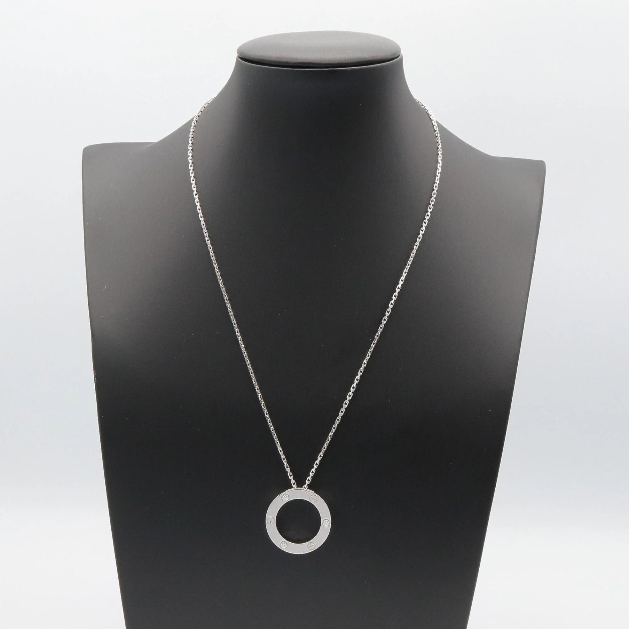Pendant Necklace 18K White Gold with Diamond - Image 6