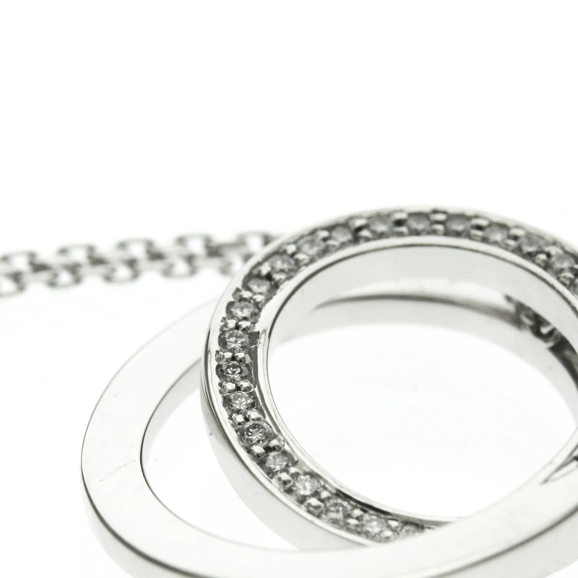Pendant Necklace 18K White Gold with Diamond - Image 8