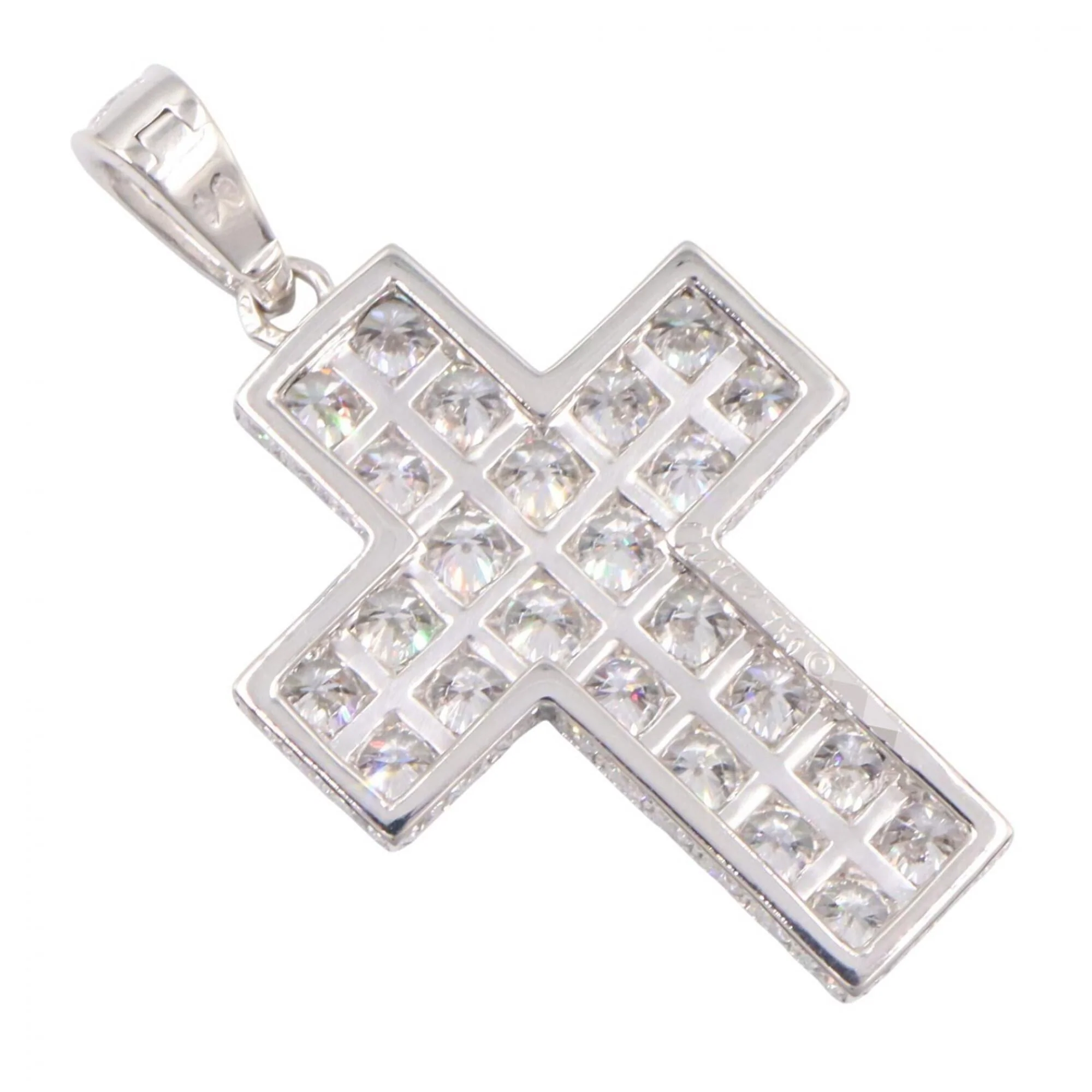 Pendant Necklace 18K White Gold with Diamond - Image 3