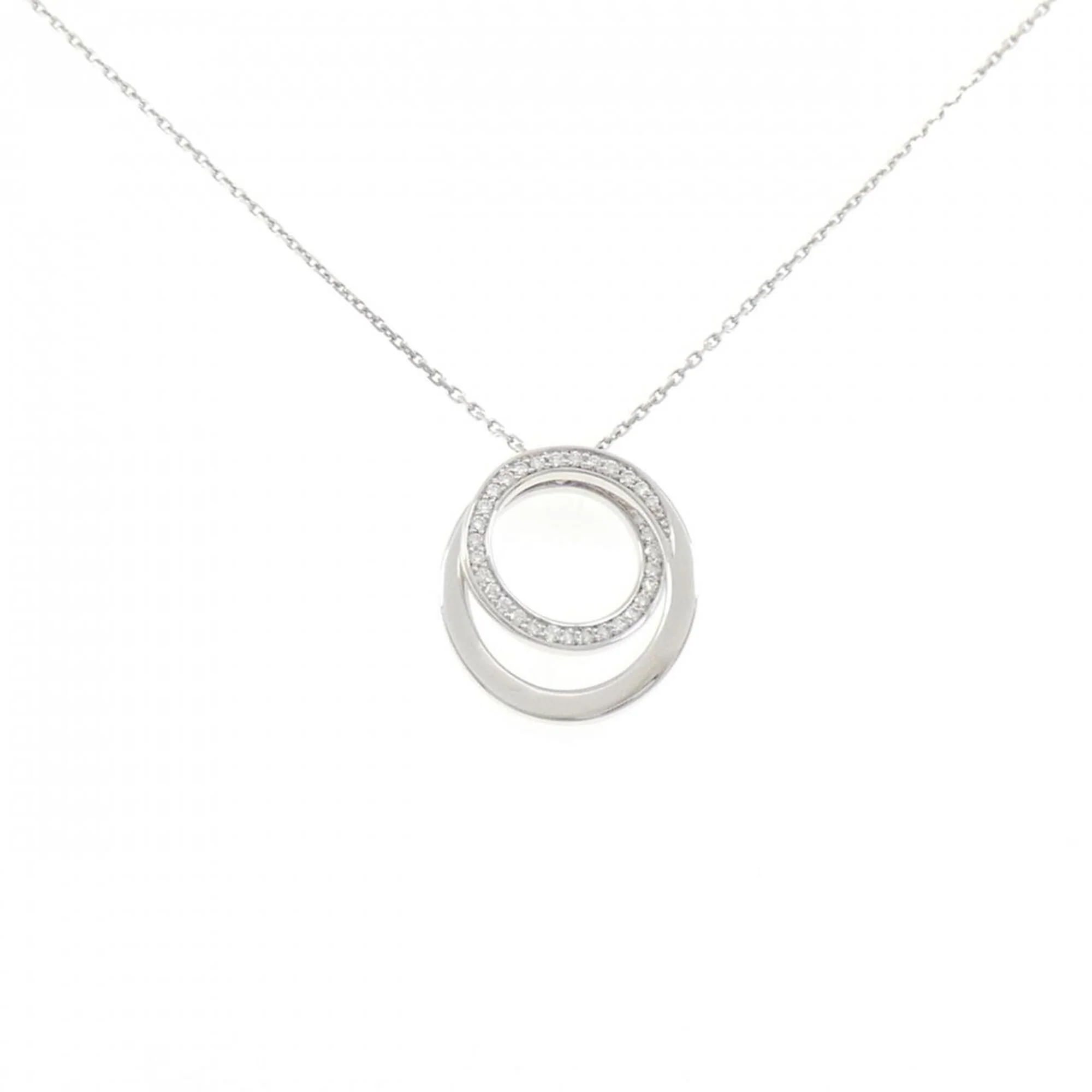 Pendant Necklace 18K White Gold With Diamond