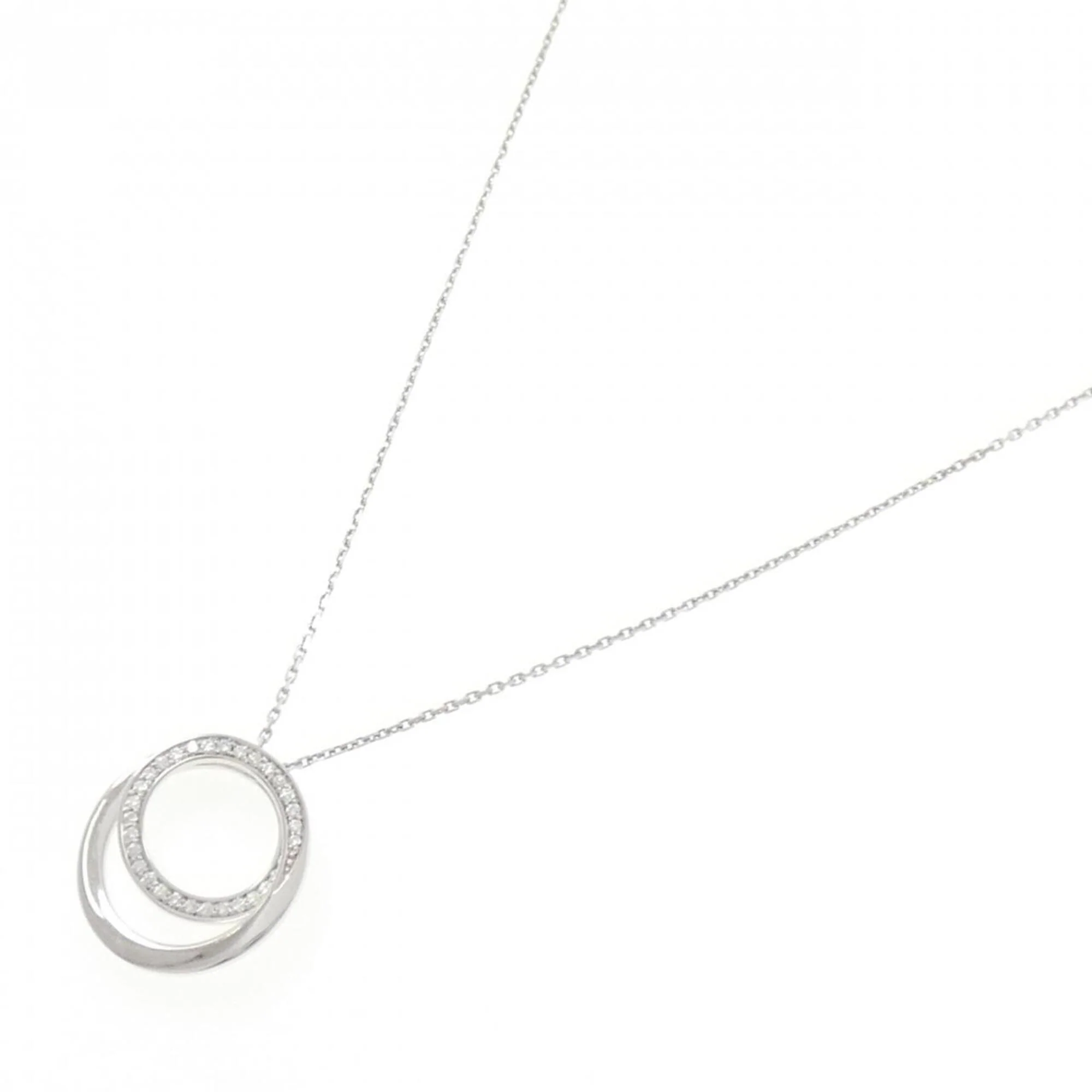 Pendant Necklace 18K White Gold With Diamond - Image 2