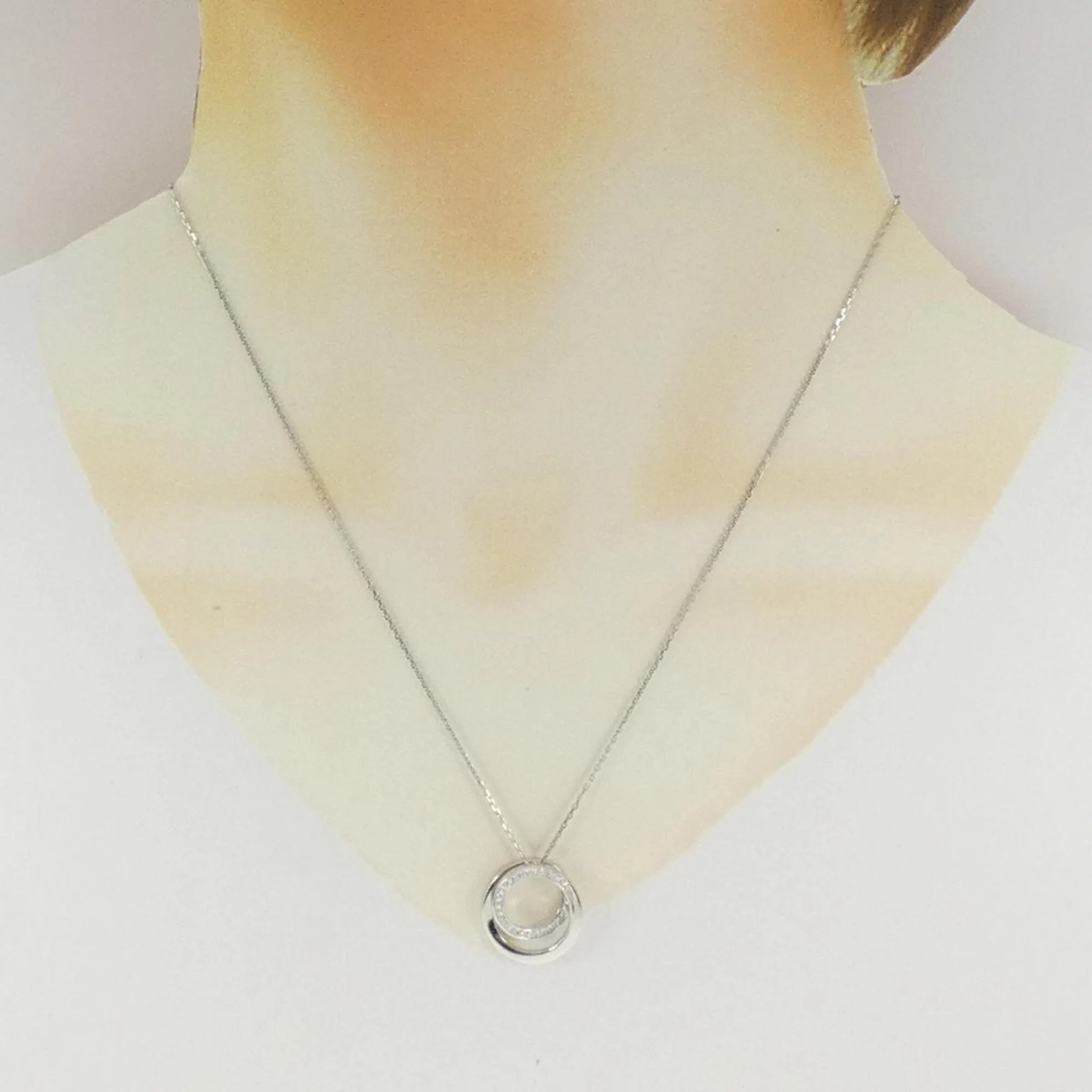 Pendant Necklace 18K White Gold With Diamond - Image 6