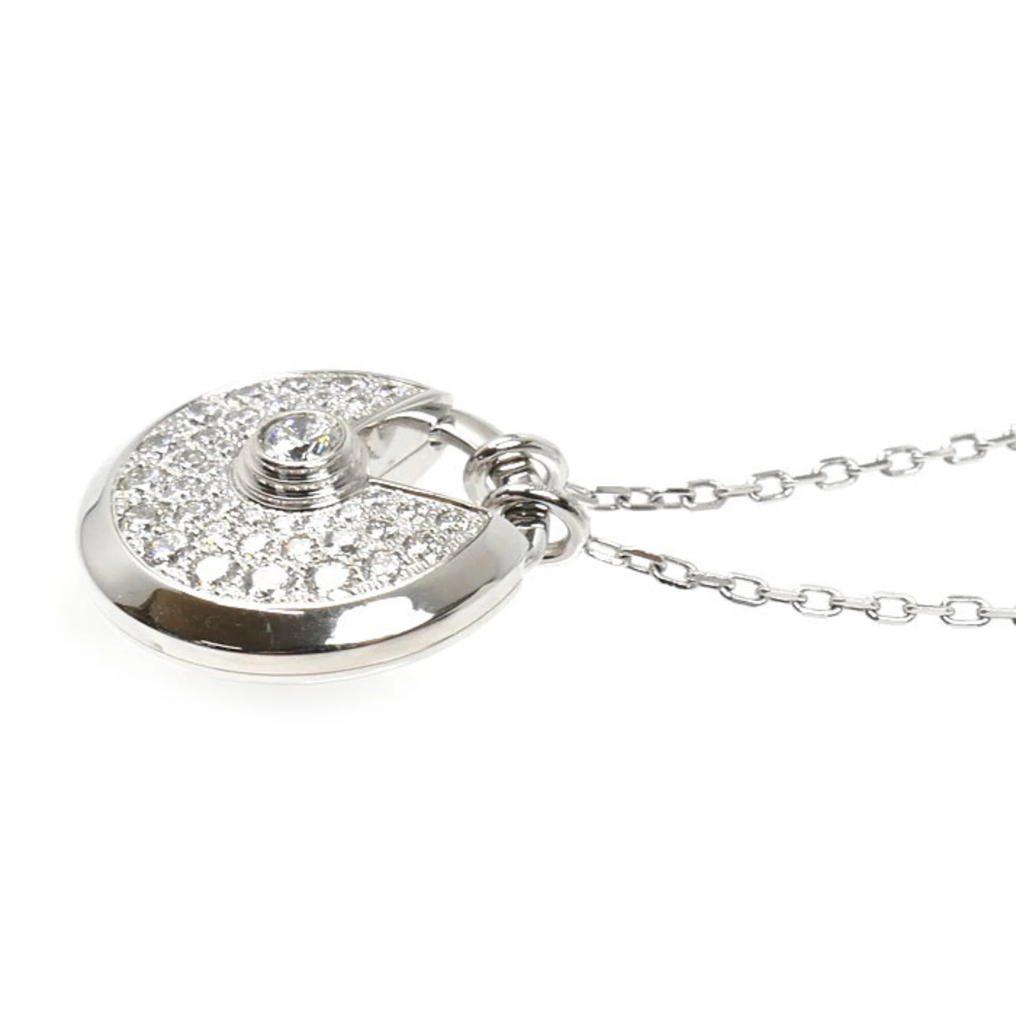 Pendant Necklace 18K White Gold with Diamond - Image 3