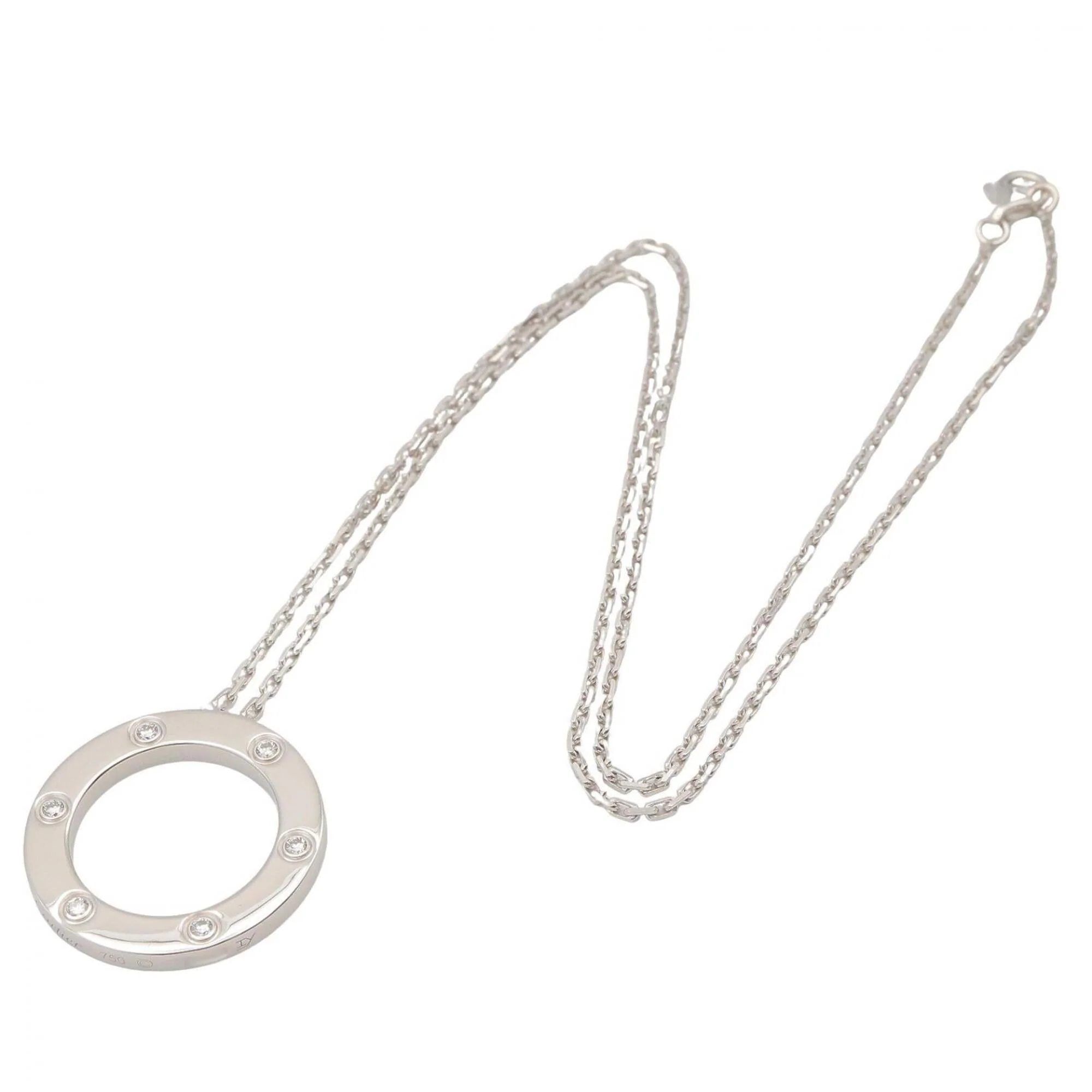 Pendant Necklace 18K White Gold With Diamond - Image 2