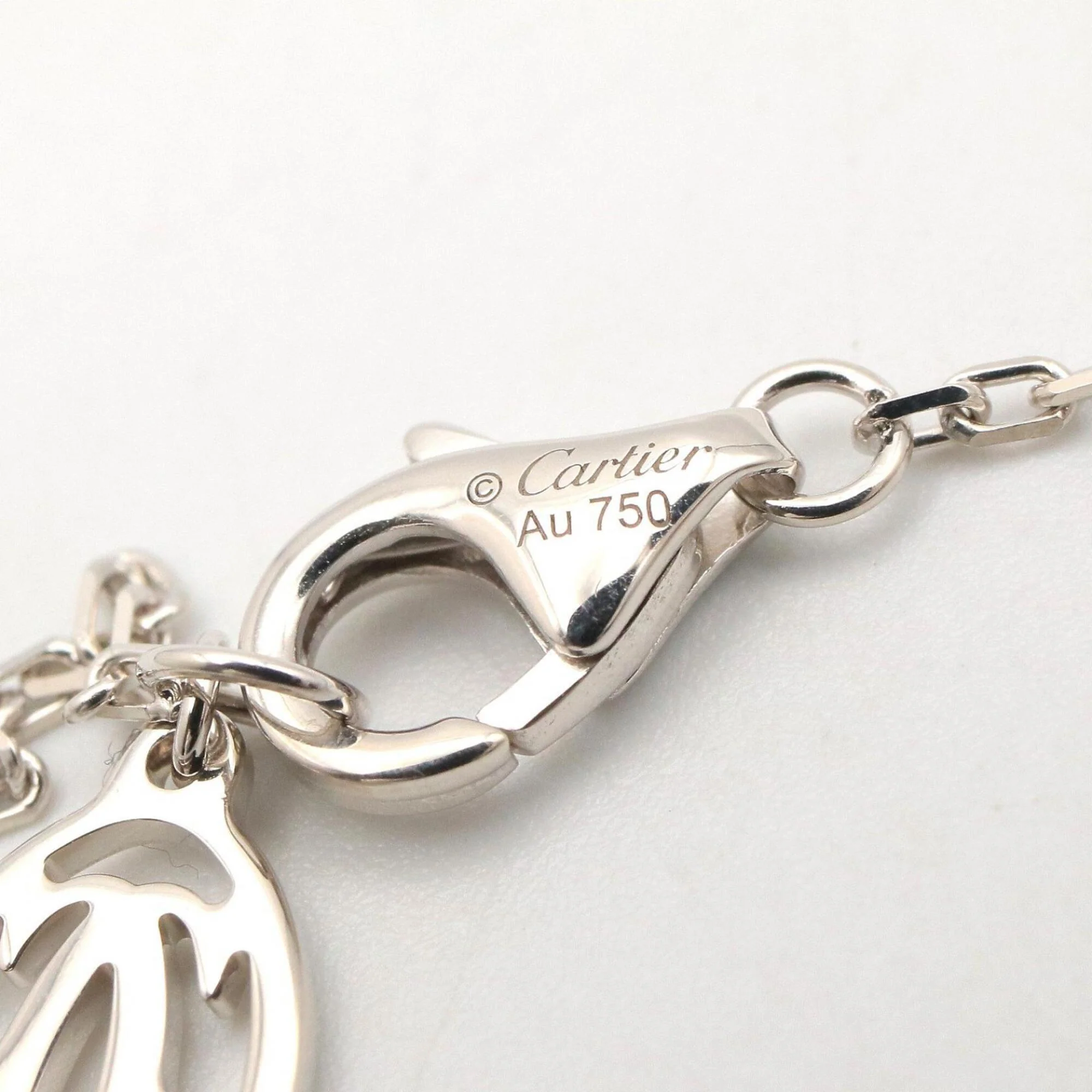 Pendant Necklace 18K White Gold With Sapphire - Image 3