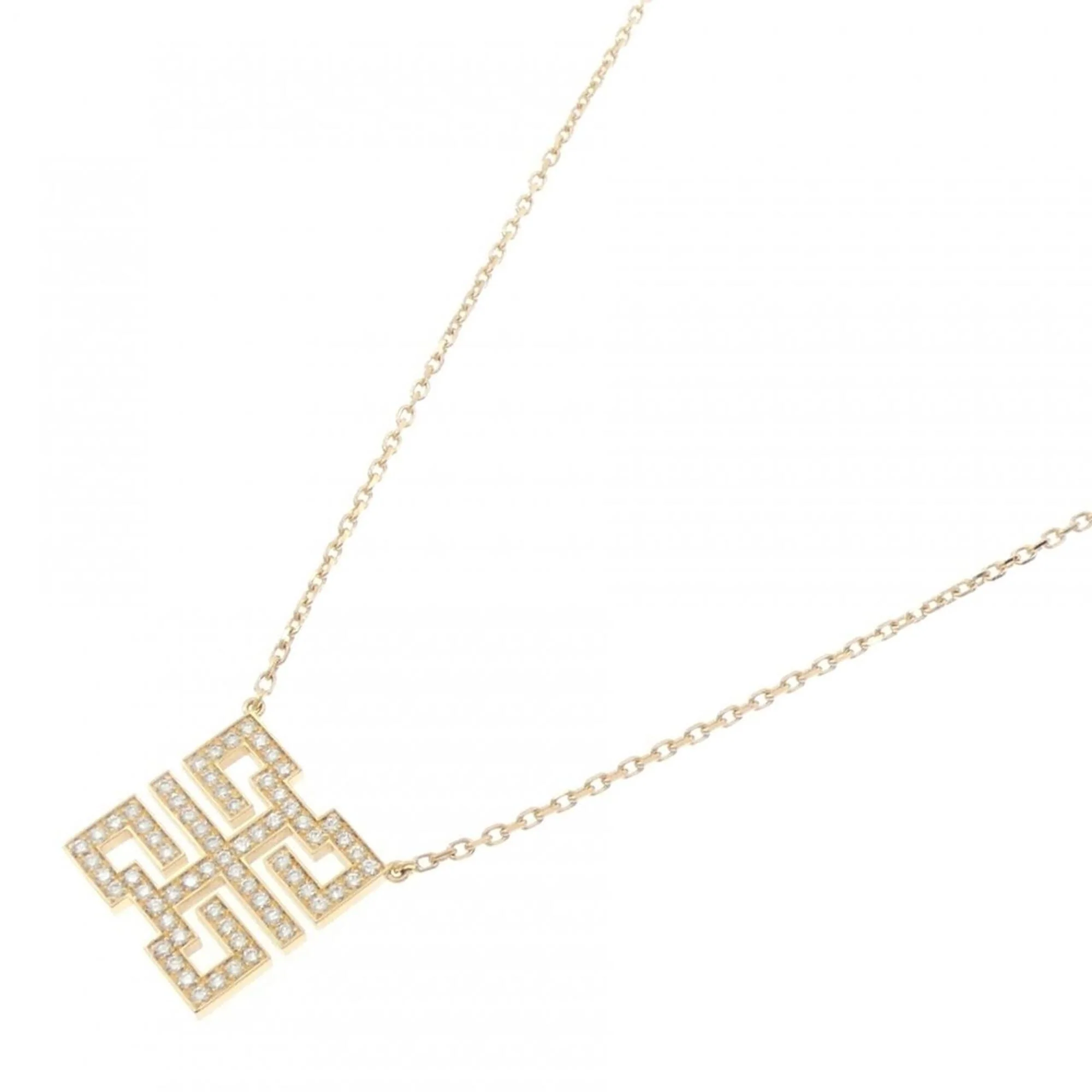 Pendant Necklace 18K Yellow Gold Mini with Diamond - Image 2