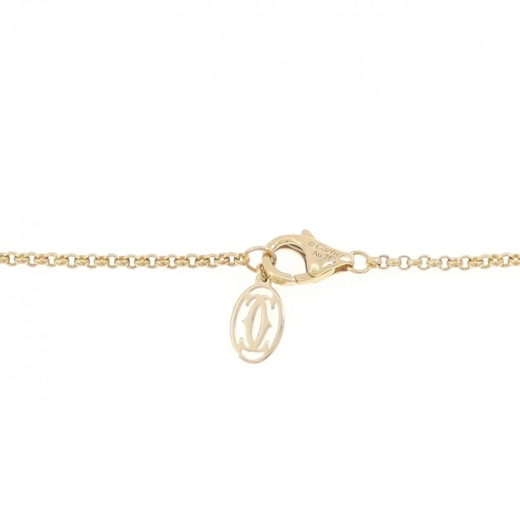 Pendant Necklace 18K Yellow Gold with Diamond and Onyx - Image 5