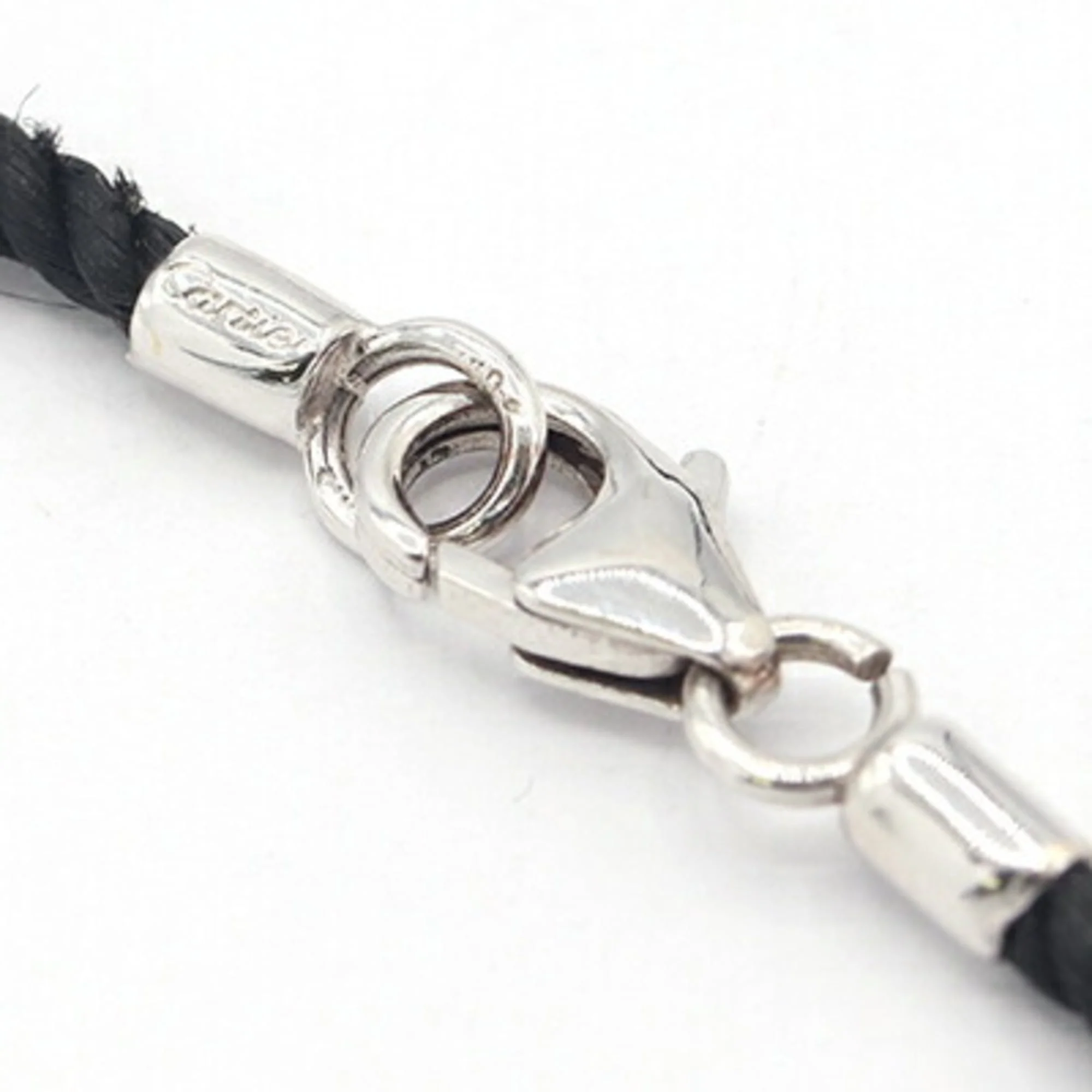 Pendant Necklace Cotton and 18K White Gold - Image 4