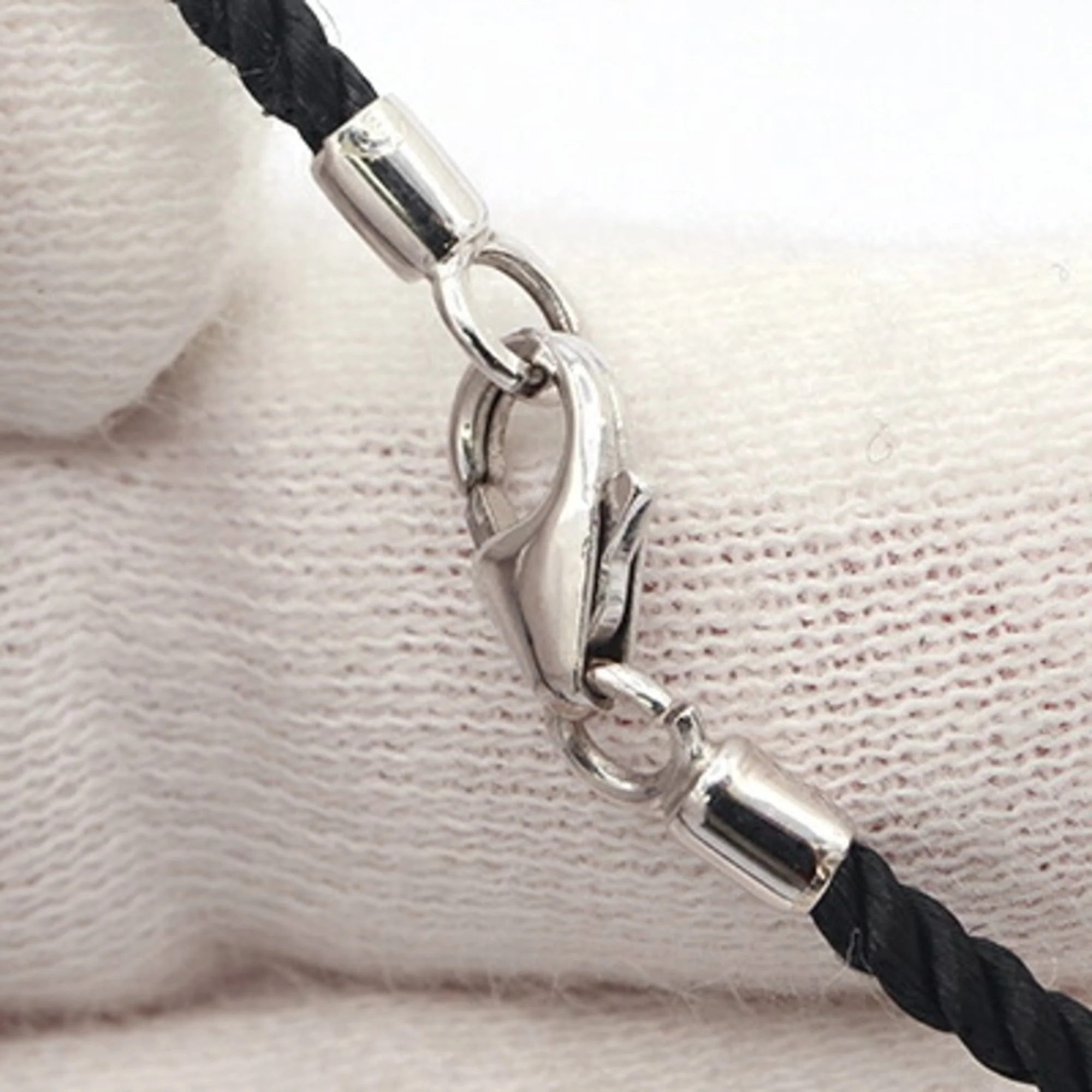Pendant Necklace Cotton and 18K White Gold - Image 5