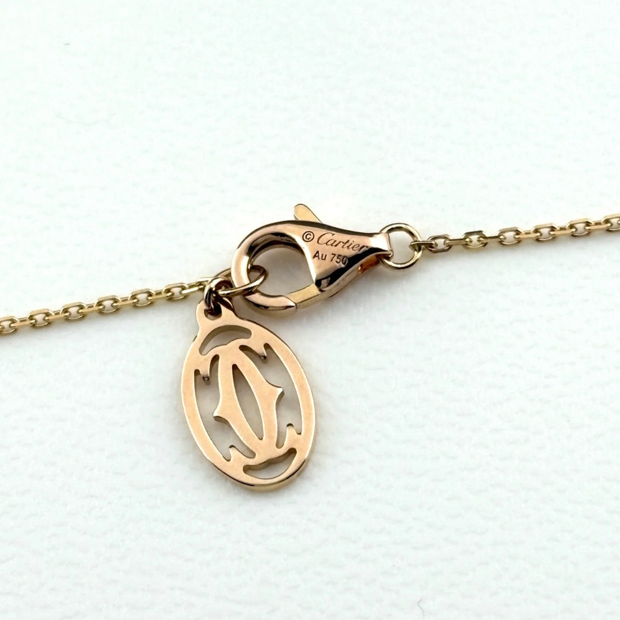 Pendant Necklace Pink Gold and Diamond - Image 4