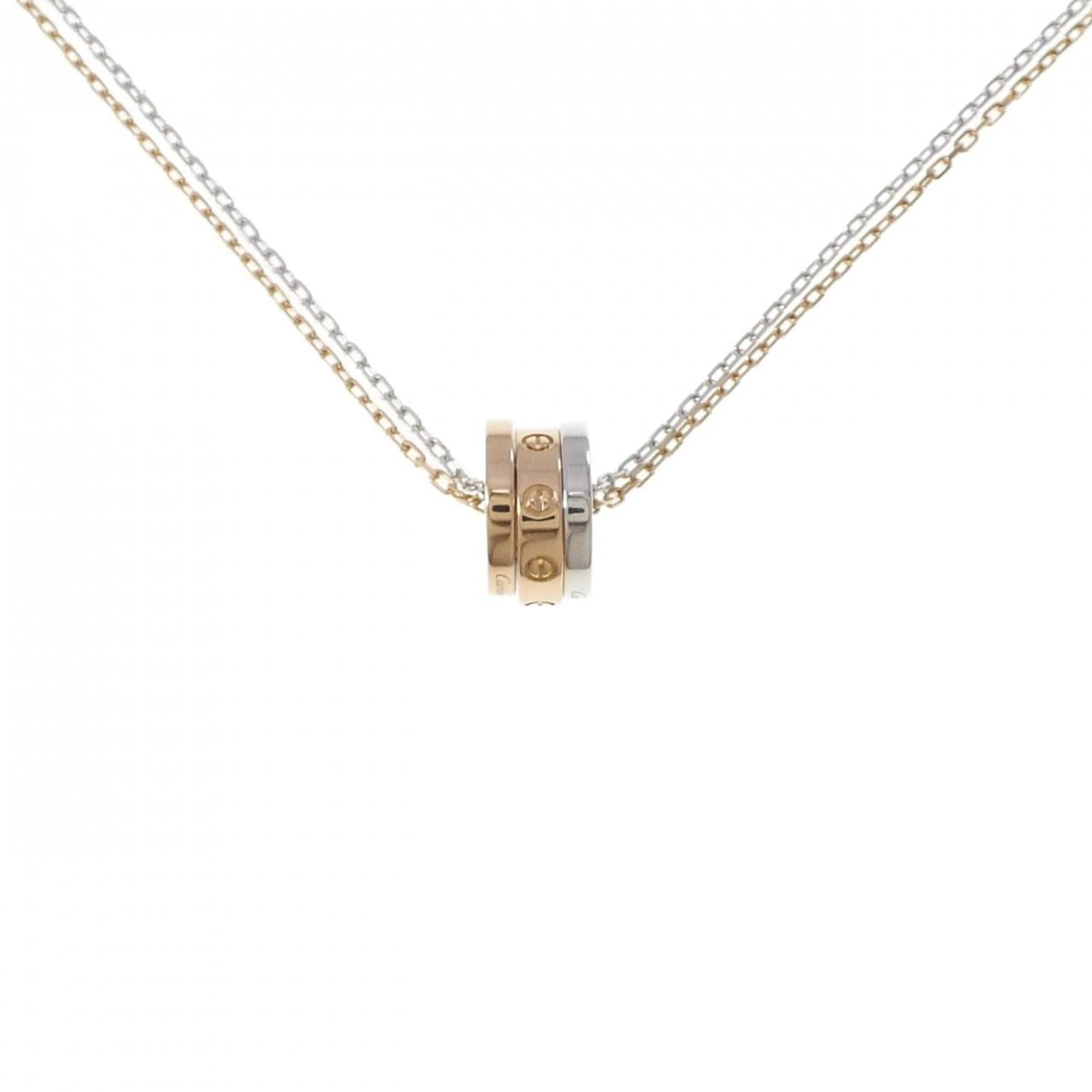 Pendant Necklace Rose Gold and White Gold